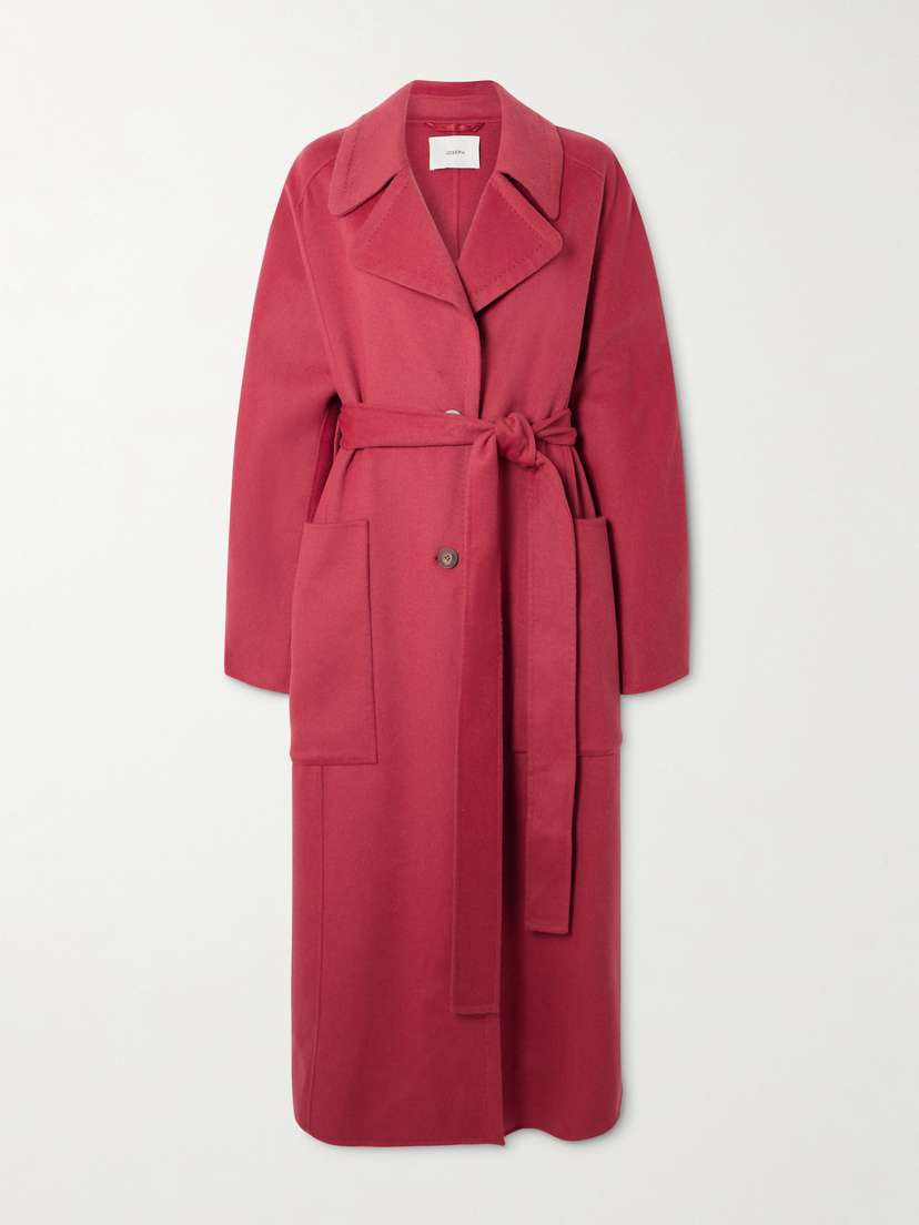 Joseph Spencer Belted Wool And Cashmere-blend Trench Coat