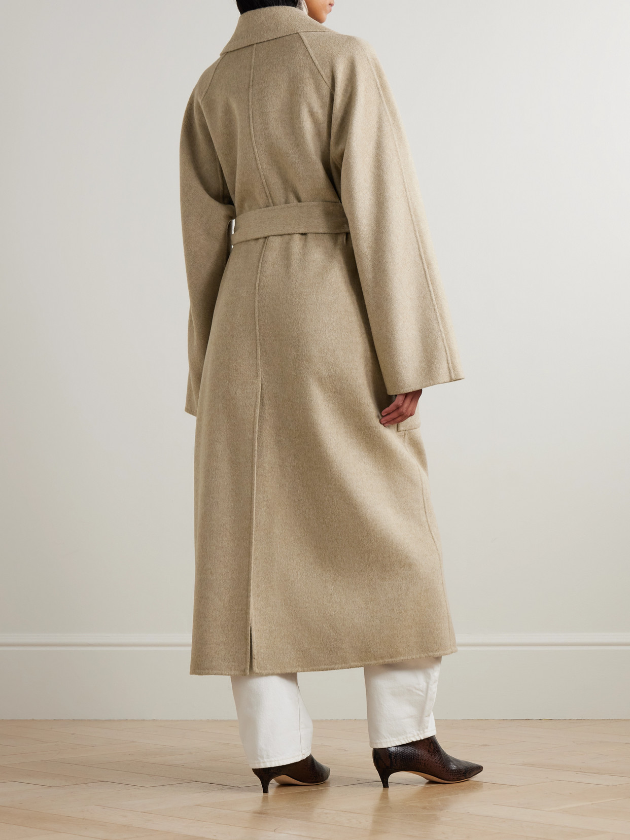 Joseph Spencer Belted Wool And Cashmere-blend Trench Coat In Neutral