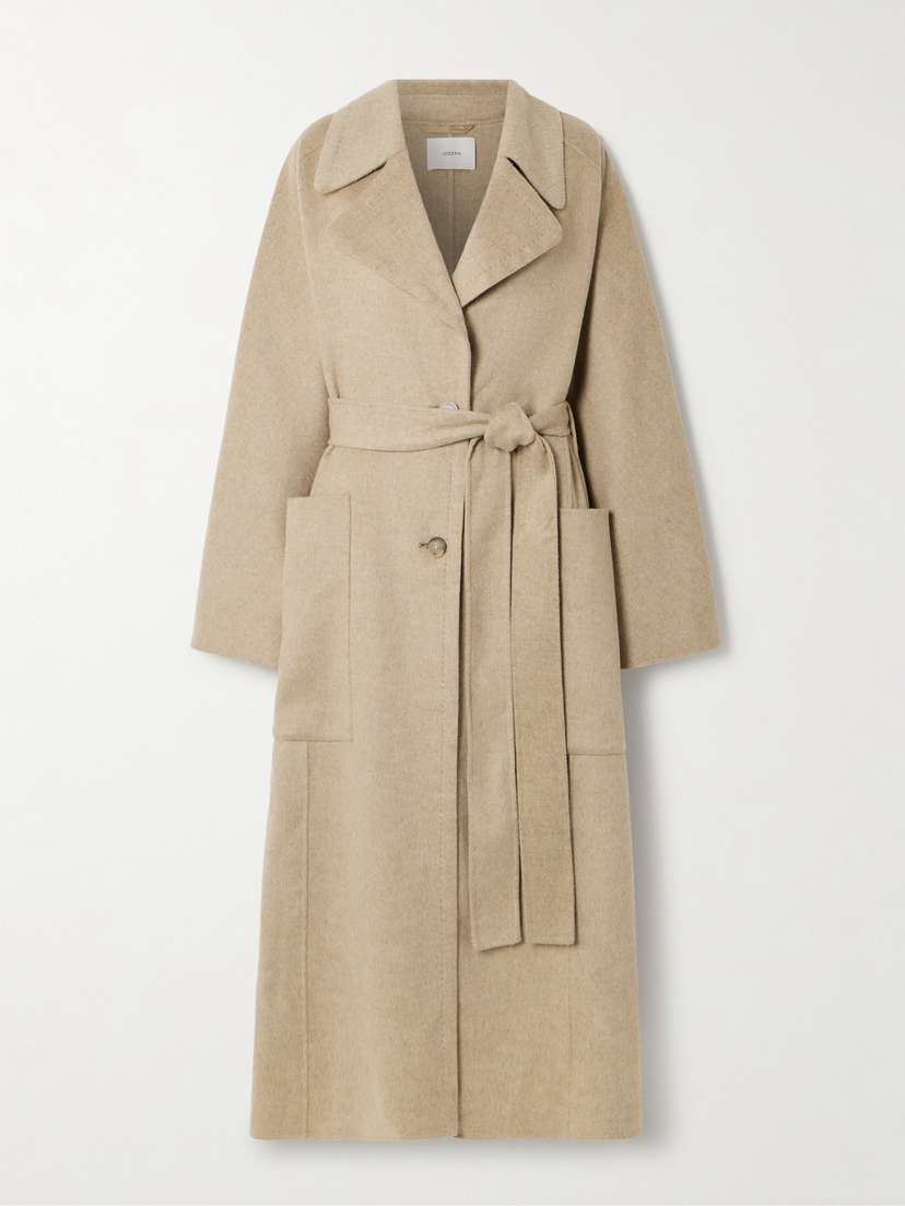 Joseph Spencer Belted Wool And Cashmere-blend Trench Coat