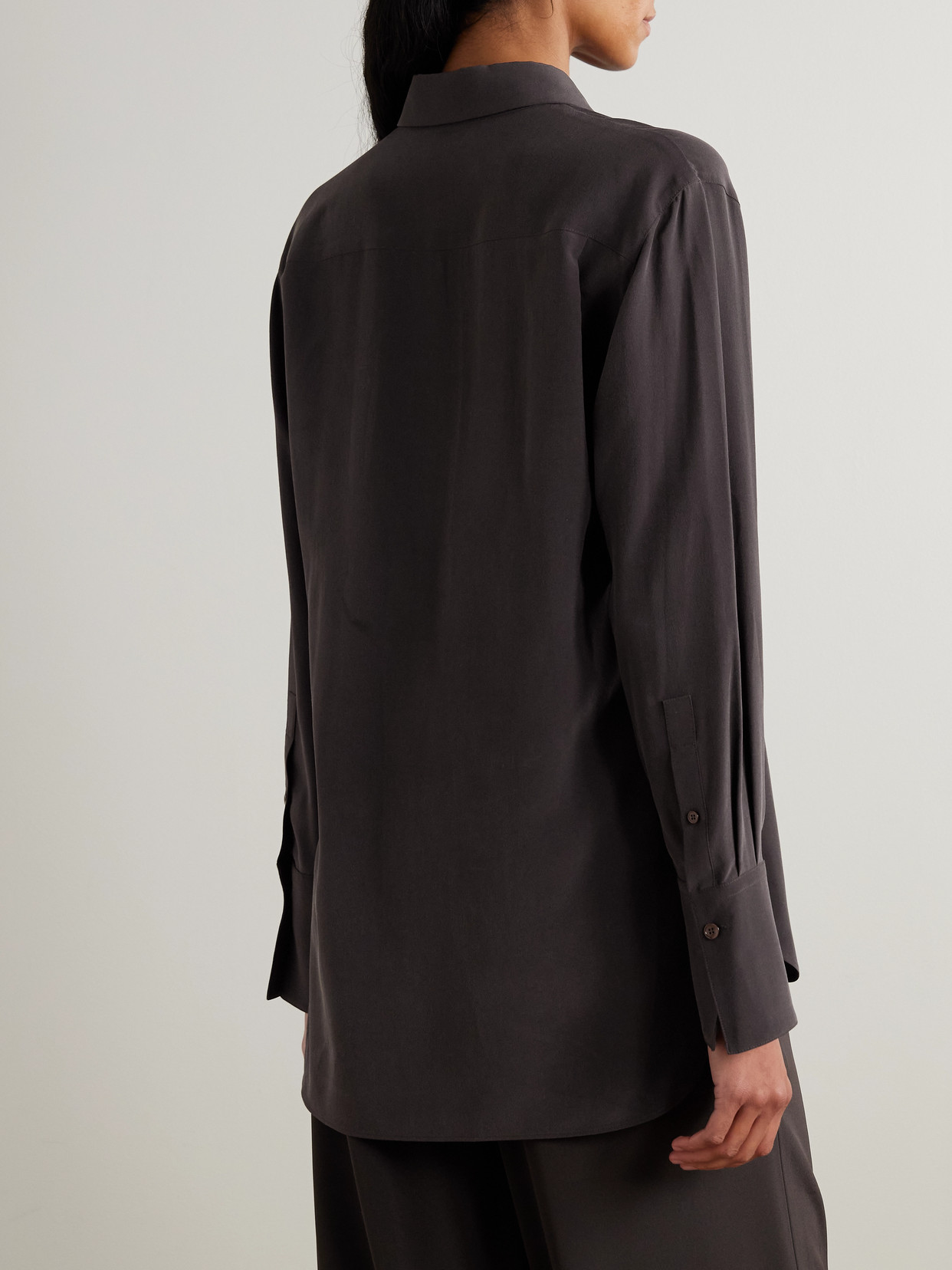 Joseph Womens Cocoa Joe Crepe-de-chine Silk Blouse In Brown