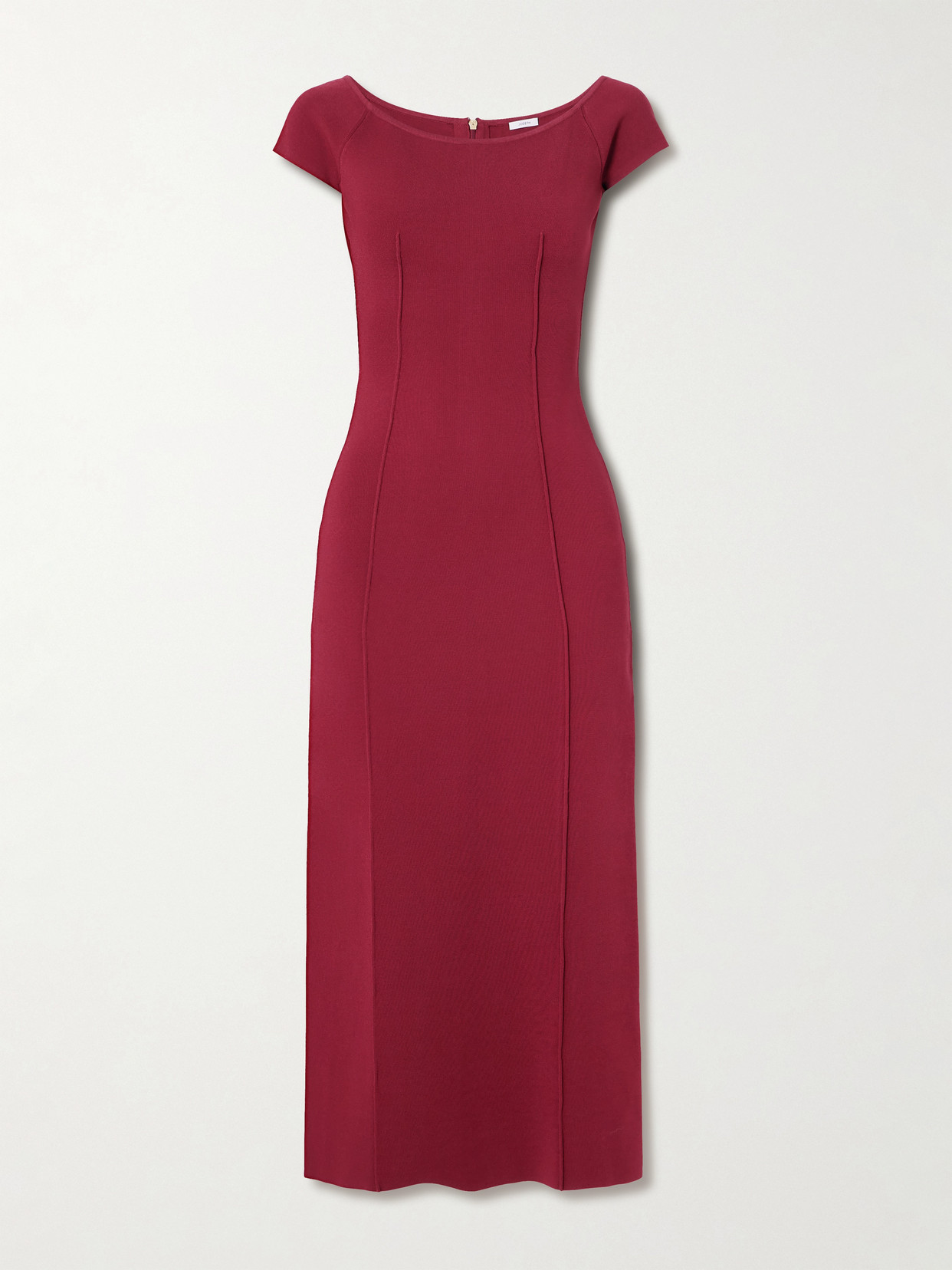 Joseph Foin Stretch-knit Midi Dress In Red