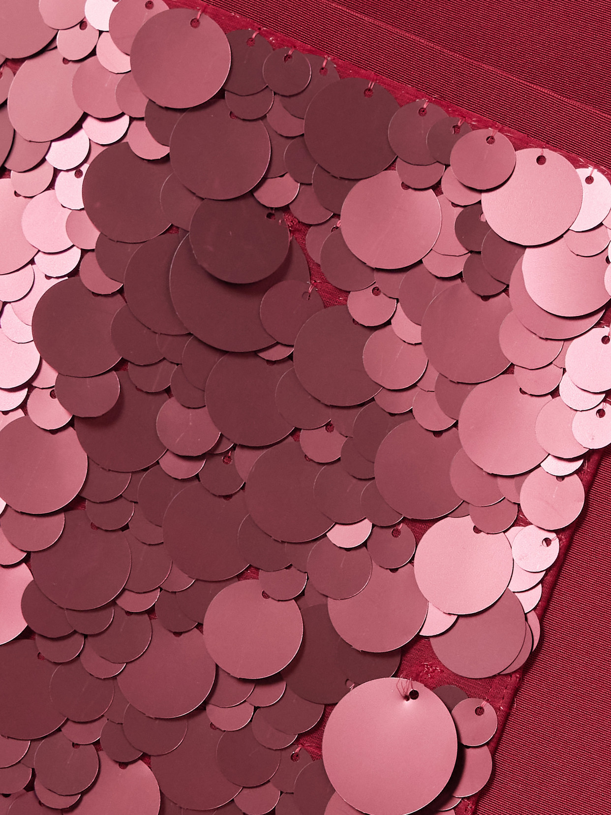 Joseph Bixio Pailette-embellished Satin-twill Mini Dress In Red