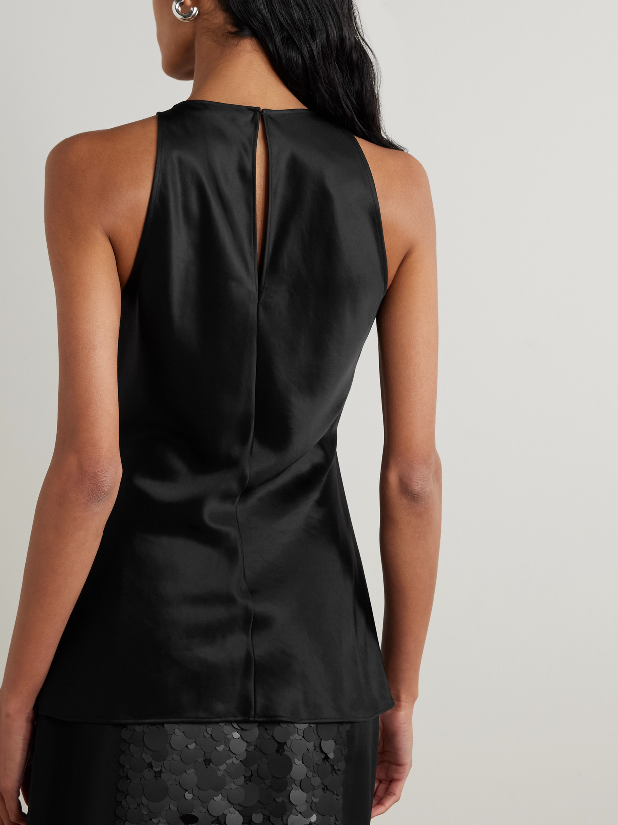 Joseph Ritz Satin Tank In Black