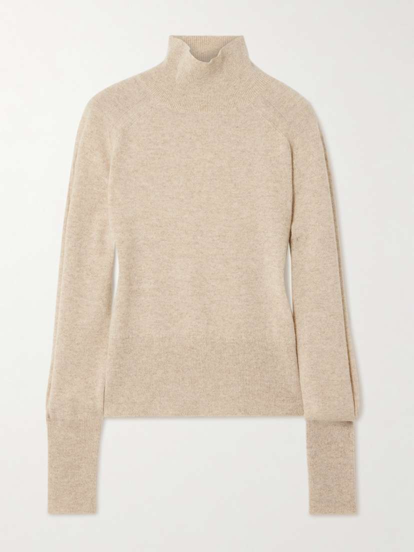 Joseph Oxna Mélange Cashmere Turtleneck Sweater