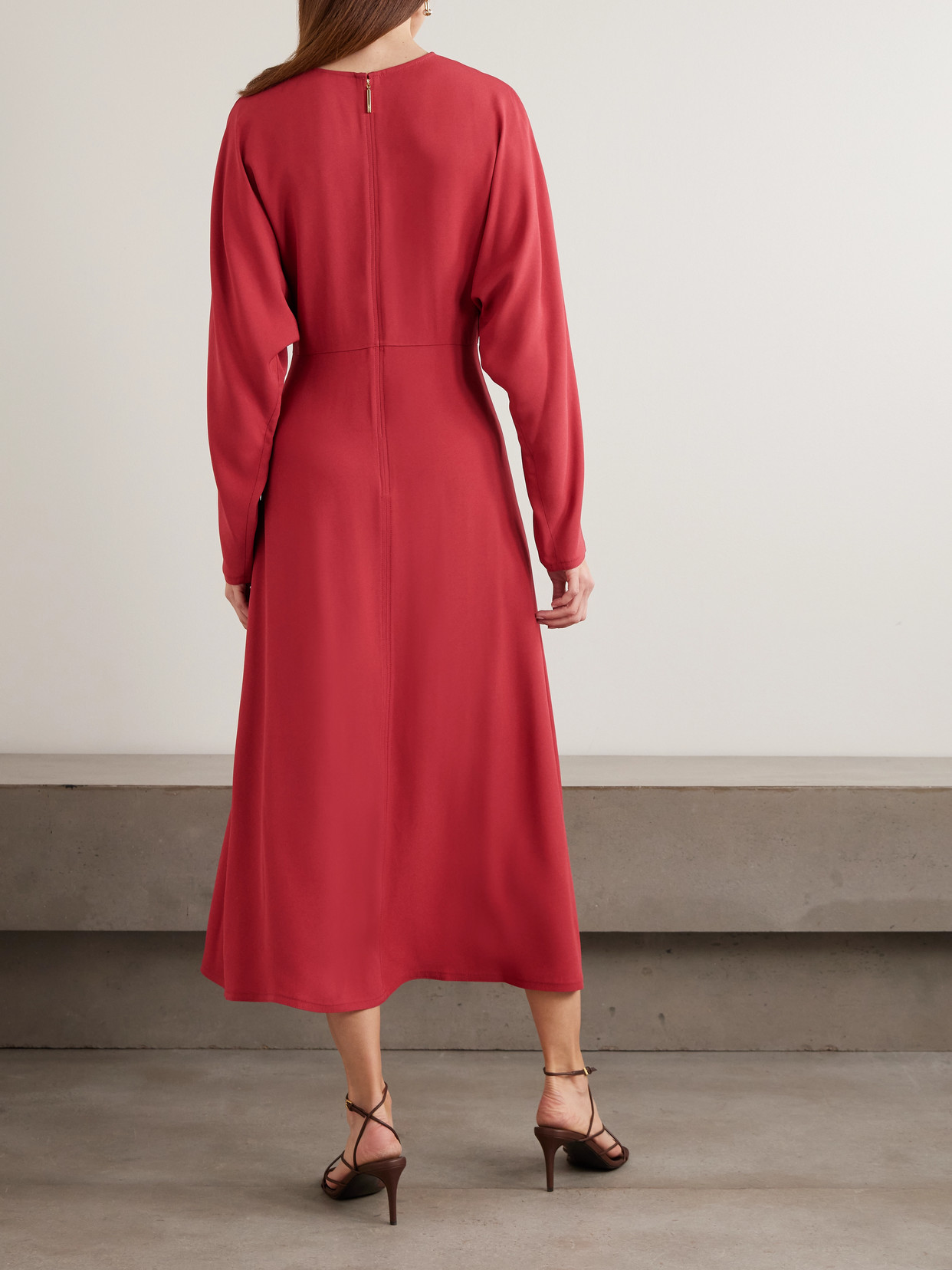 Joseph Hills Cut-out Crepe Midi Dress In Multi