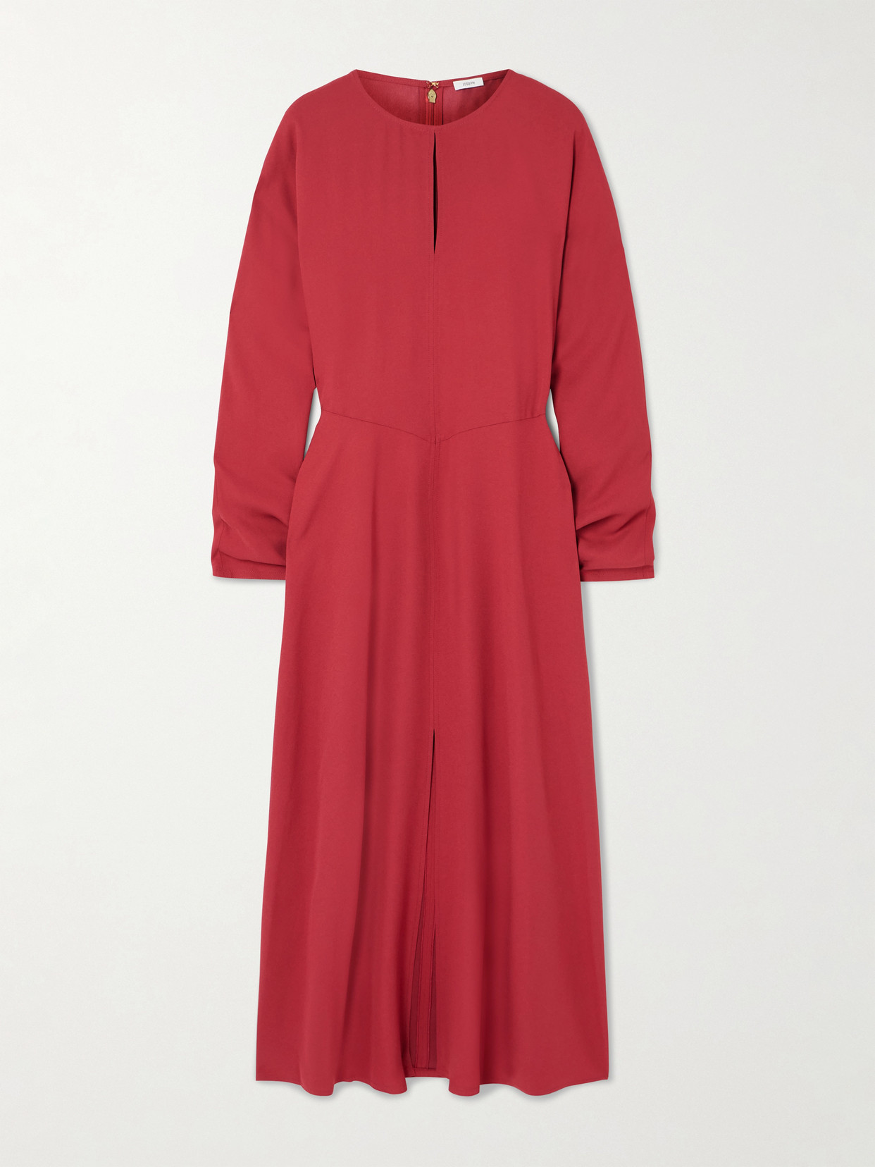 Joseph Hills Crepe Midi Dress In Red