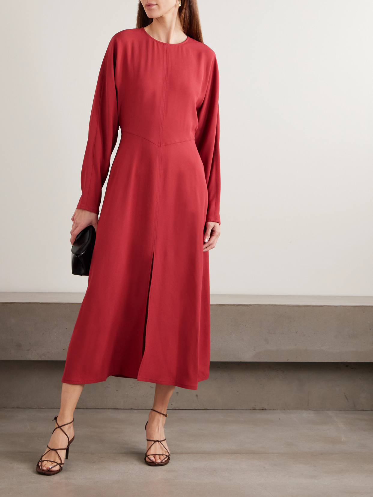 Joseph Hills Cut-out Crepe Midi Dress In Multi