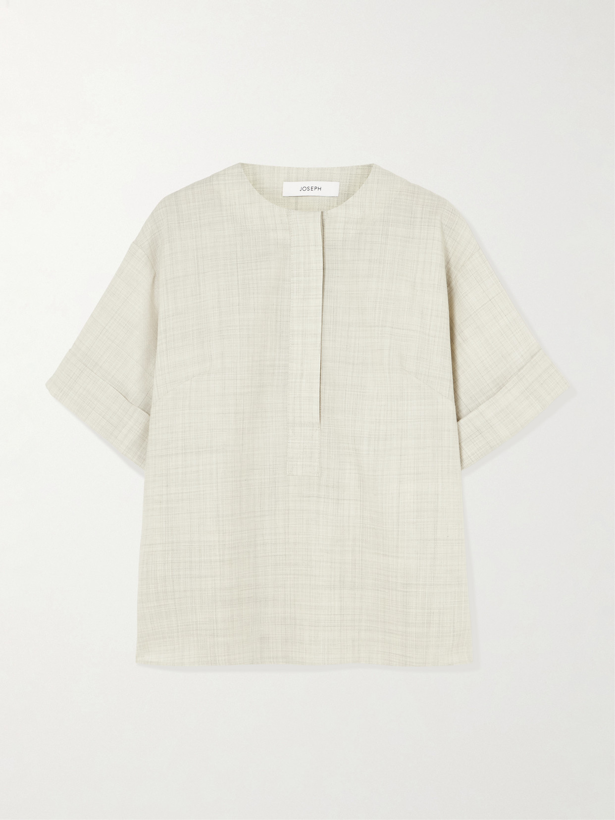 Joseph Yani Wool-twill Blouse In White