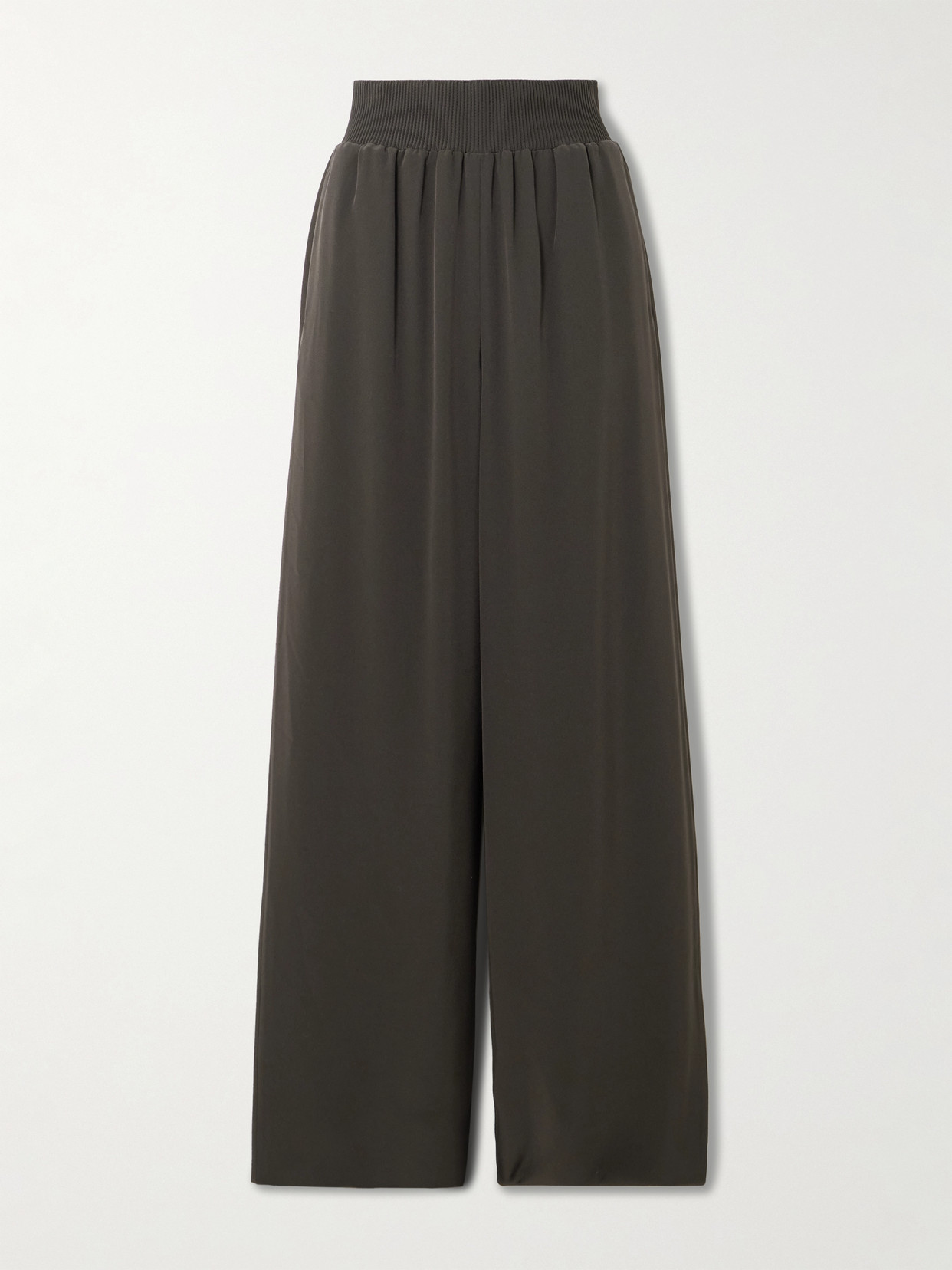 Joseph Nour Crepe Wide-leg Pants In Brown