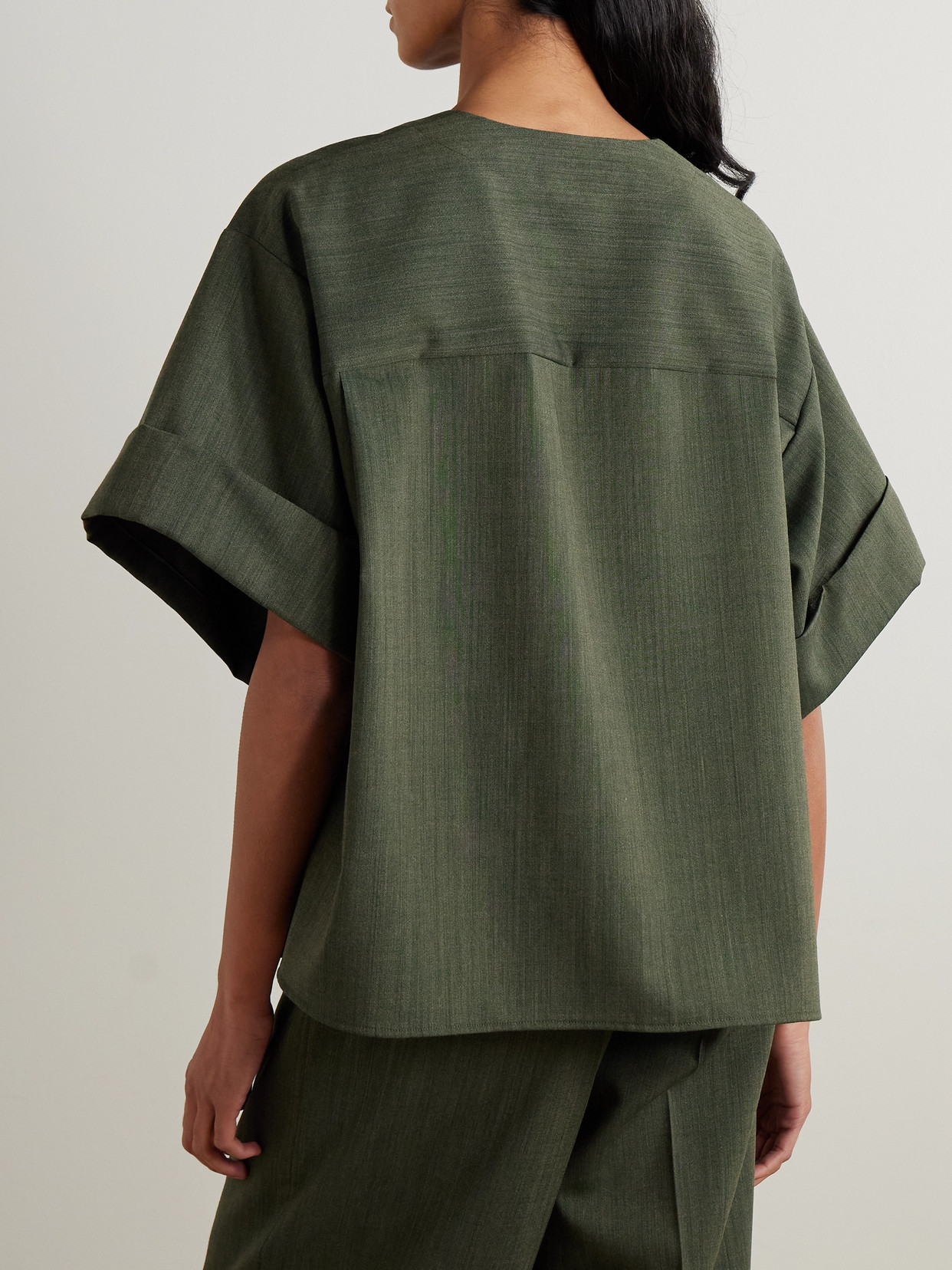 Yani Wool-Twill Blouse