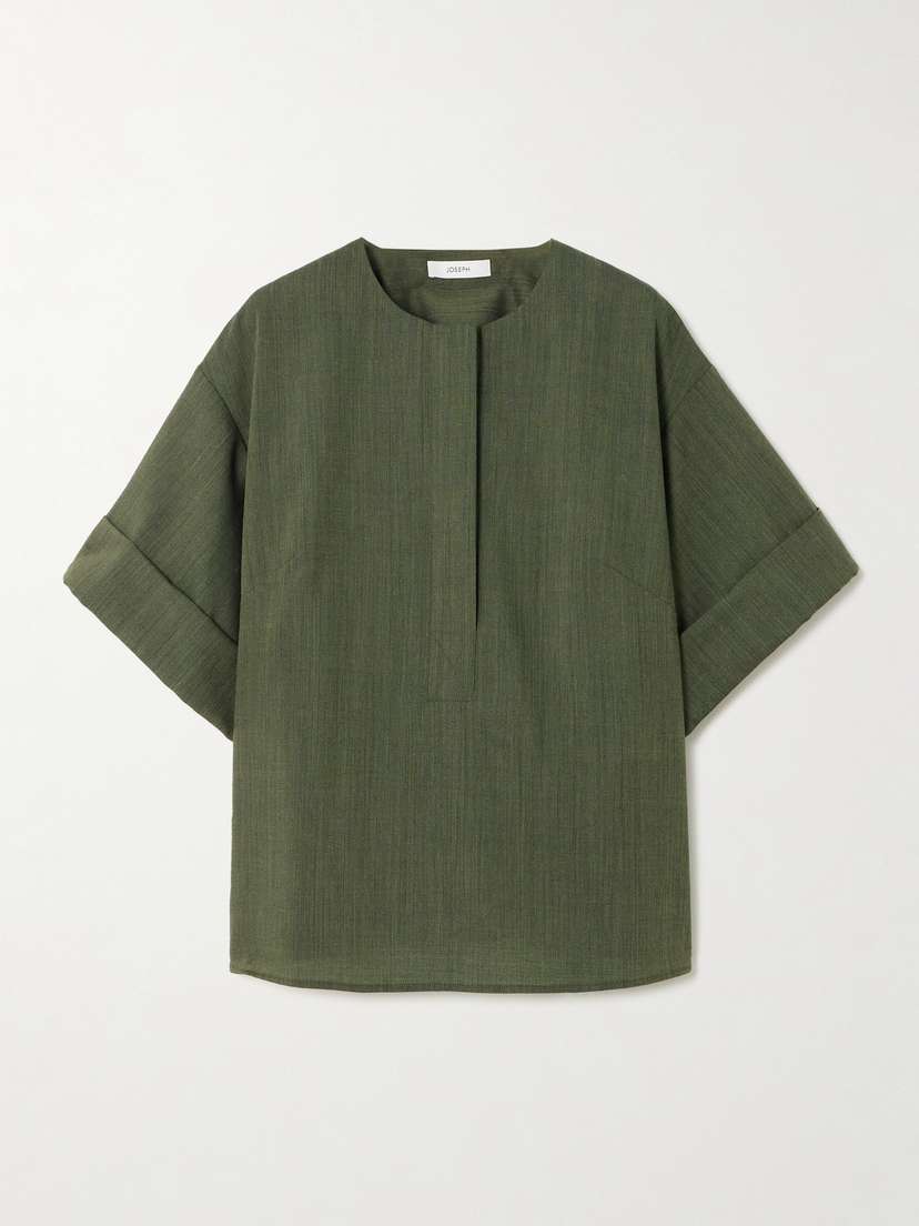 Joseph Yani Wool-twill Blouse