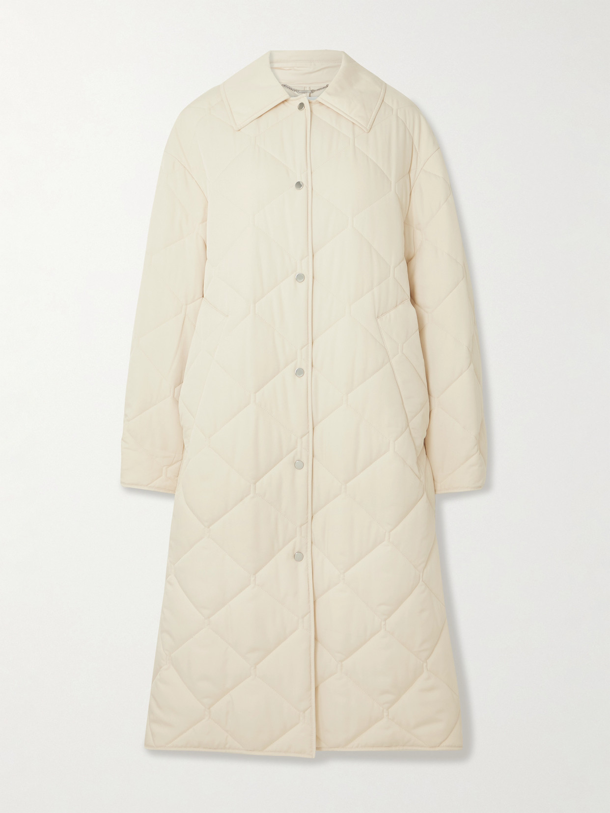 Joseph Penny Quilted Shell Coat In Neutral
