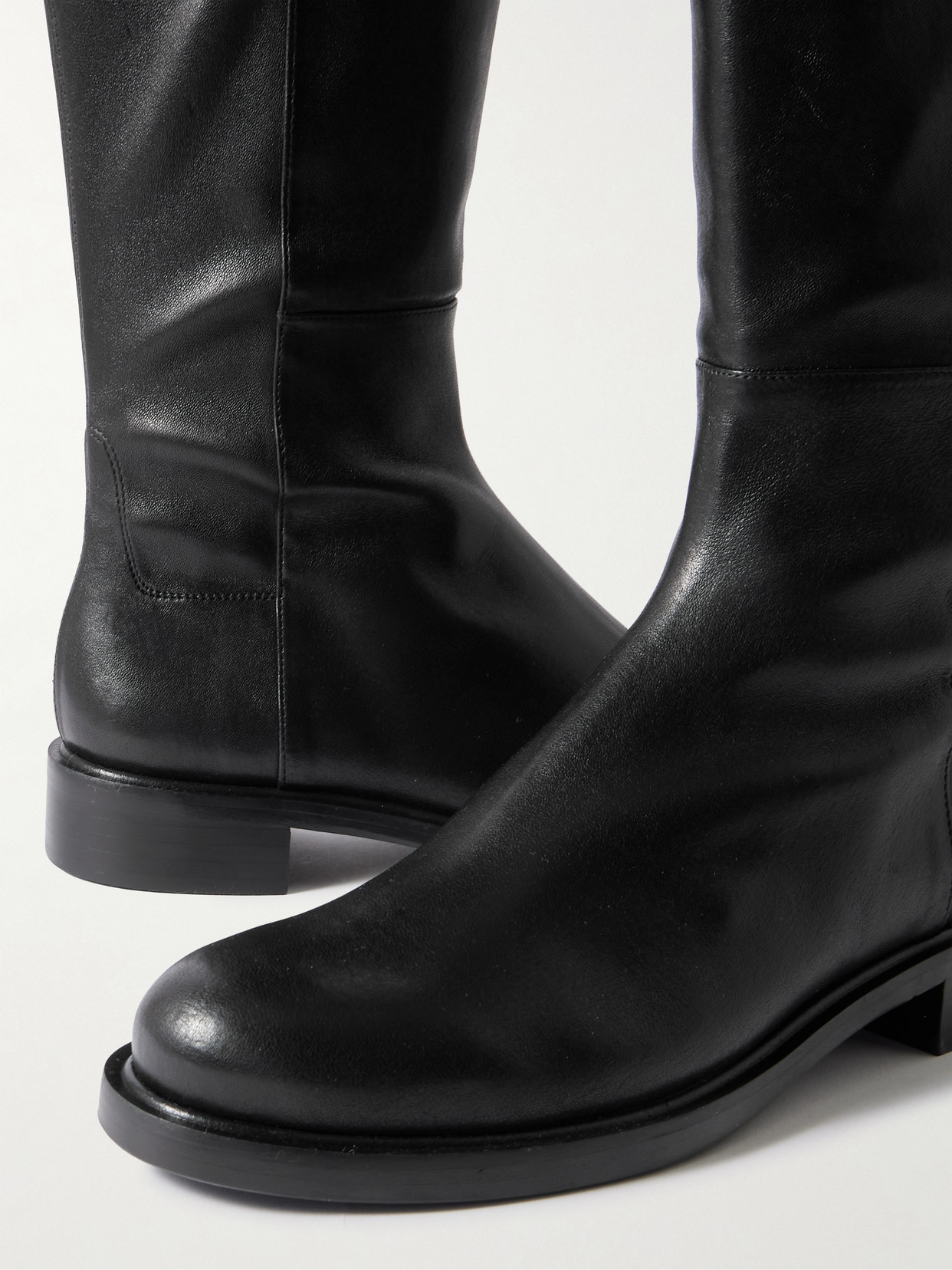 Gisele 5050 Leather And Stretch Knee Boots