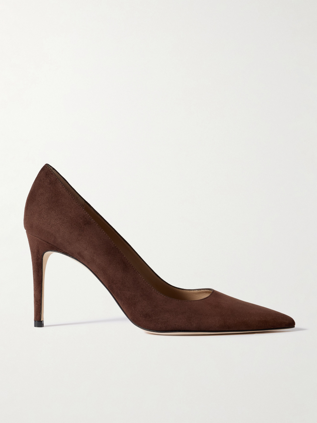 Stuart Weitzman Stuart Power 85 Pointed-toe Pumps In Burgundy