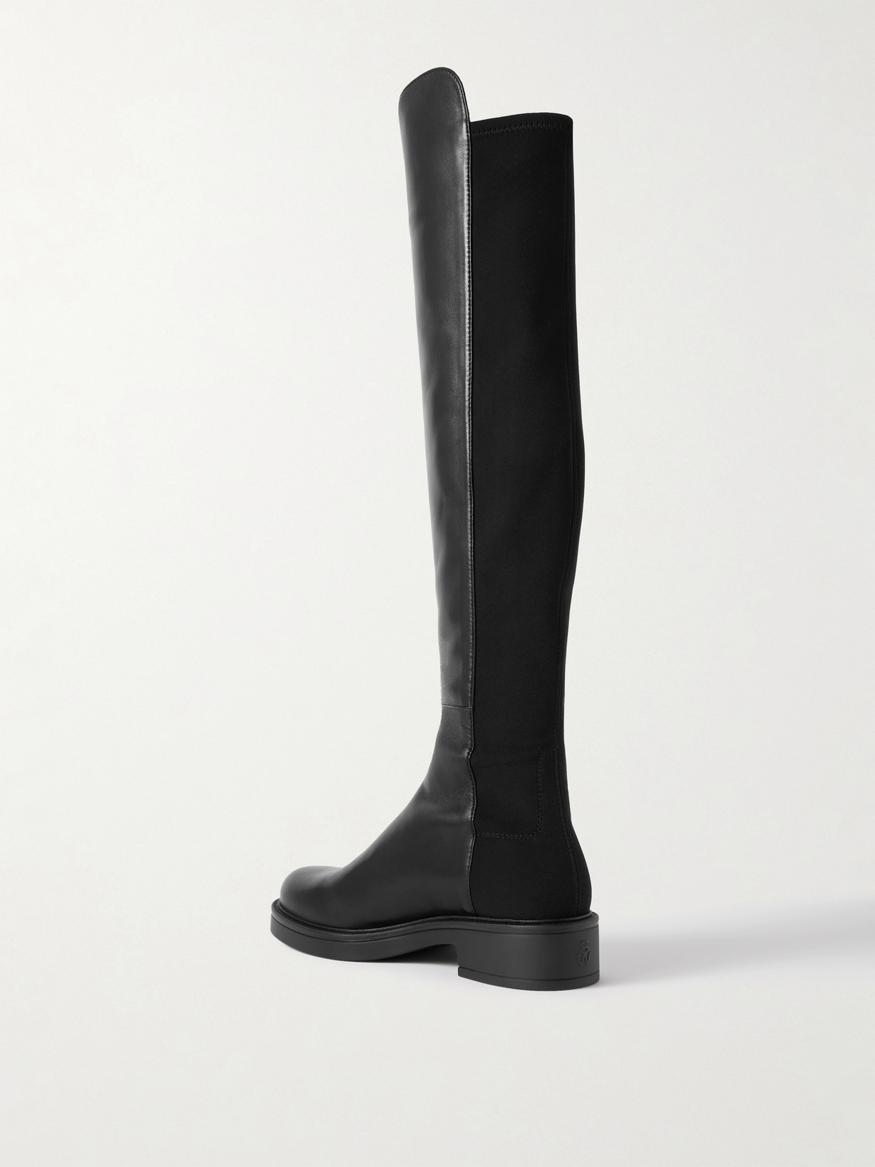 5050 Celia Stretch-Paneled Leather Over-The-Knee Boots