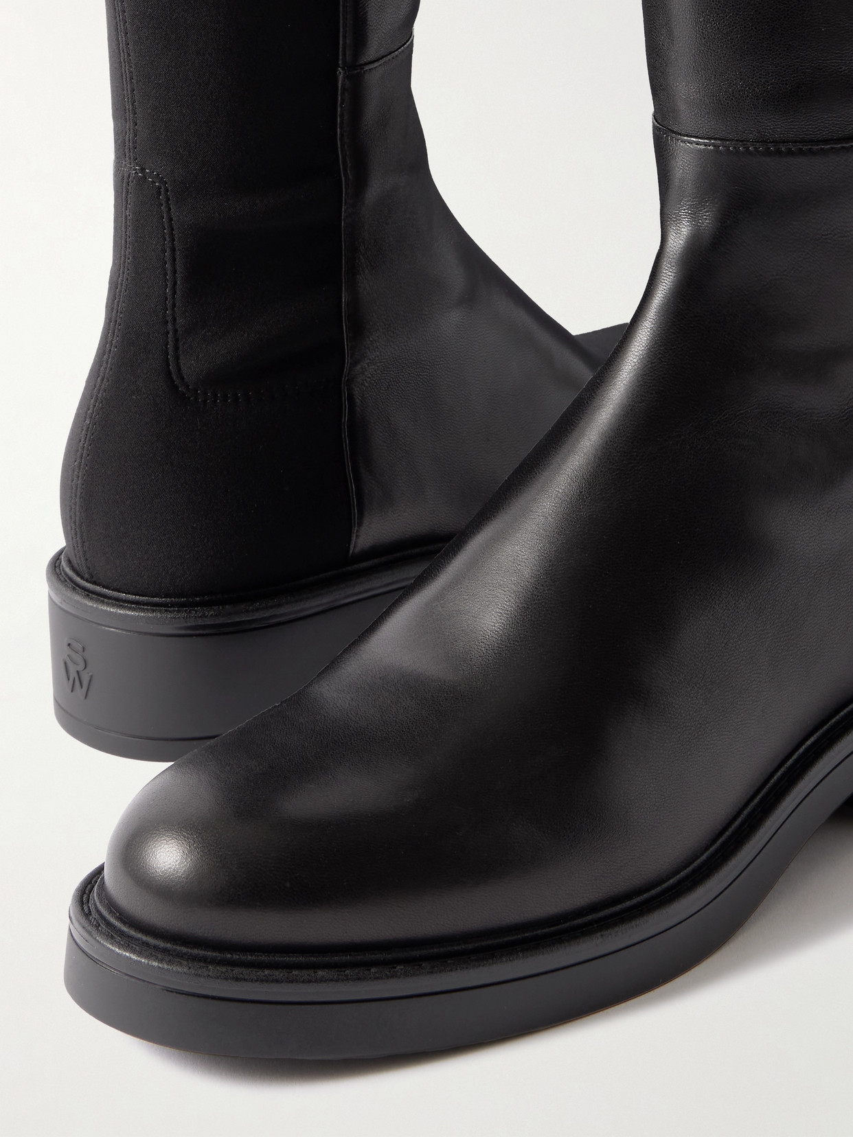 5050 Celia Stretch-Paneled Leather Over-The-Knee Boots