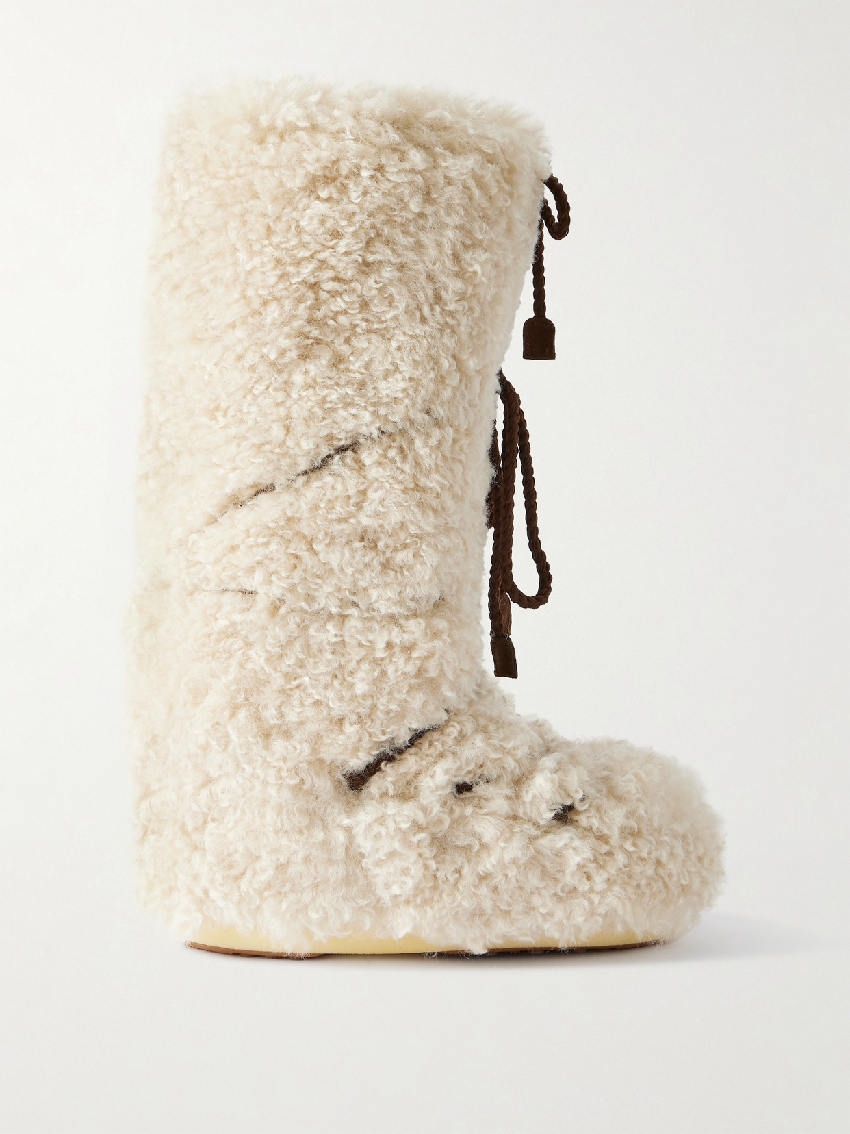 Moon Boot Icon Curly Extra Plush Knee Boots In White