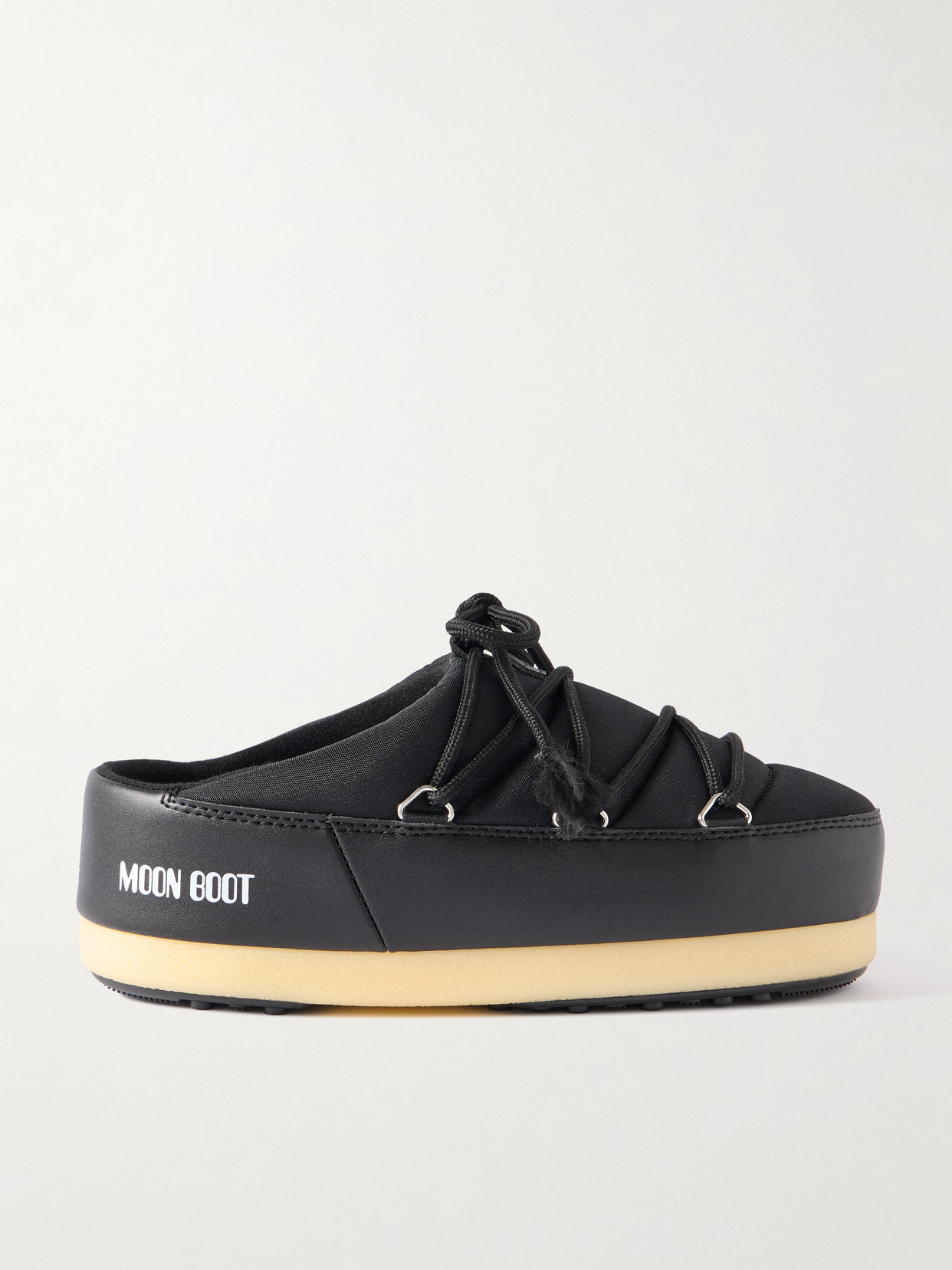 Moon Boot Evx Shell Mules In Black