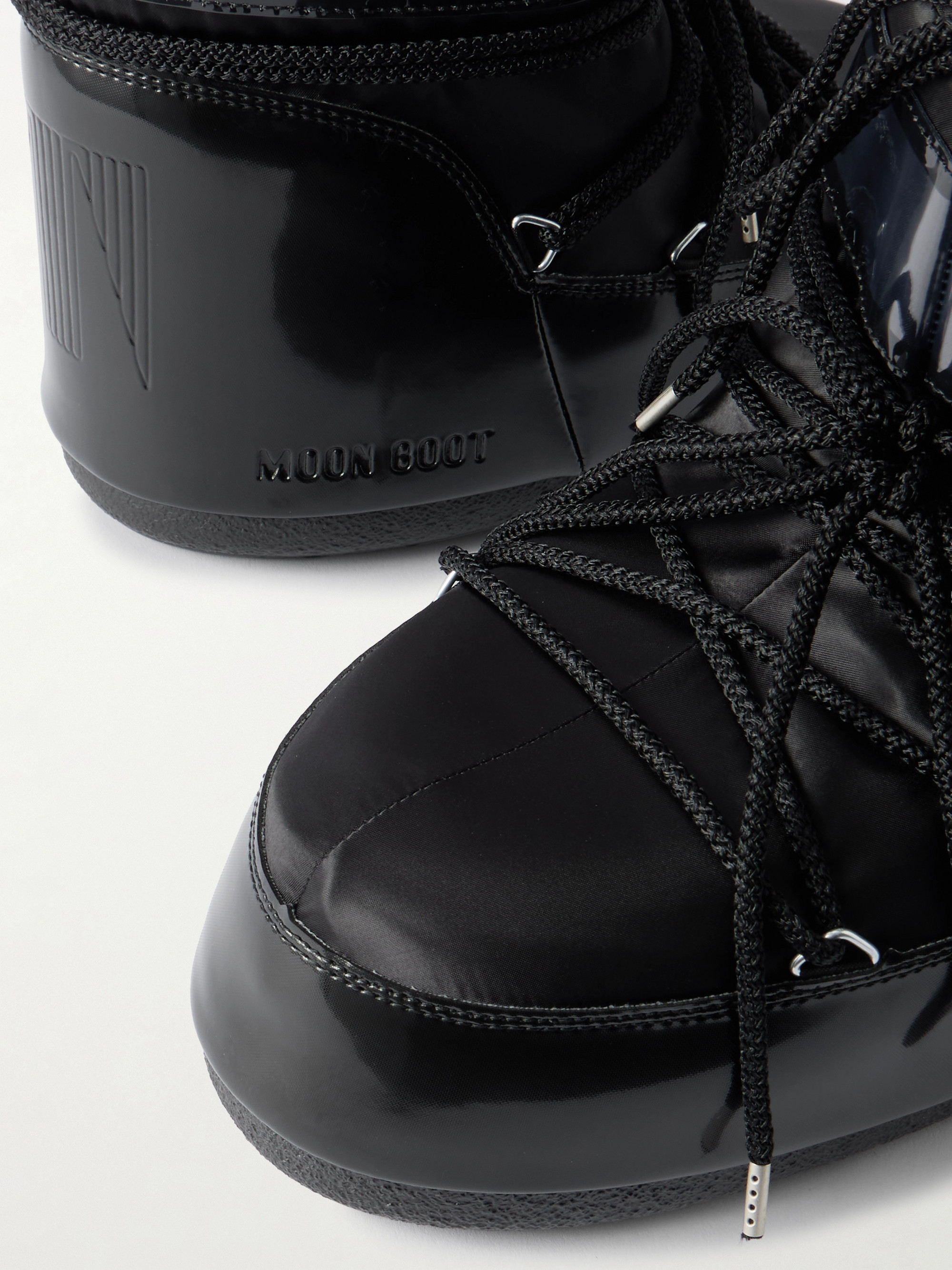MOON BOOT Icon Glow Glance satin and PVC snow boots