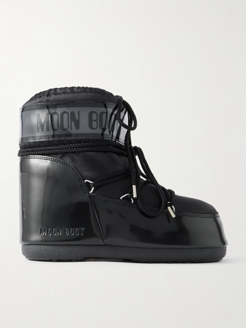 MOON BOOT Icon Glow Glance satin and PVC snow boots