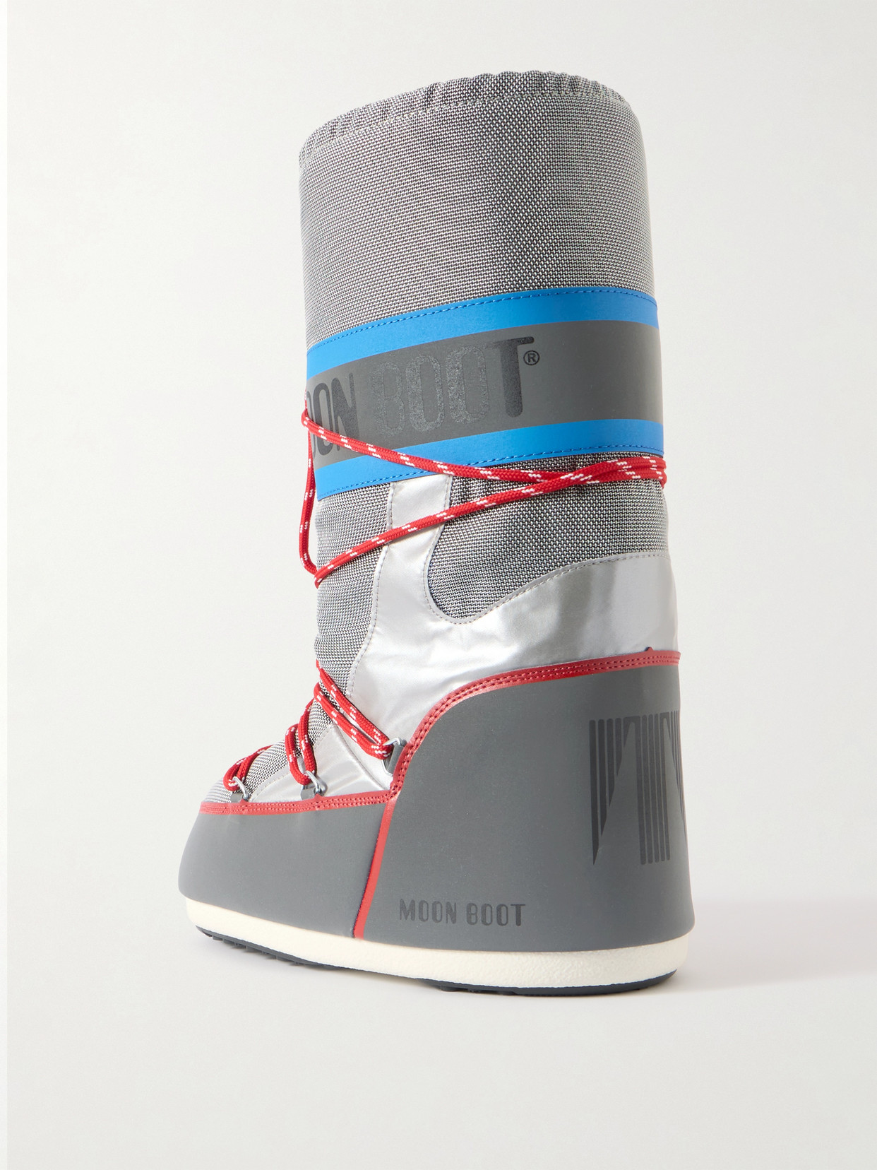 Icon Space Racing Metallic Mesh And Pvc Ankle Boots