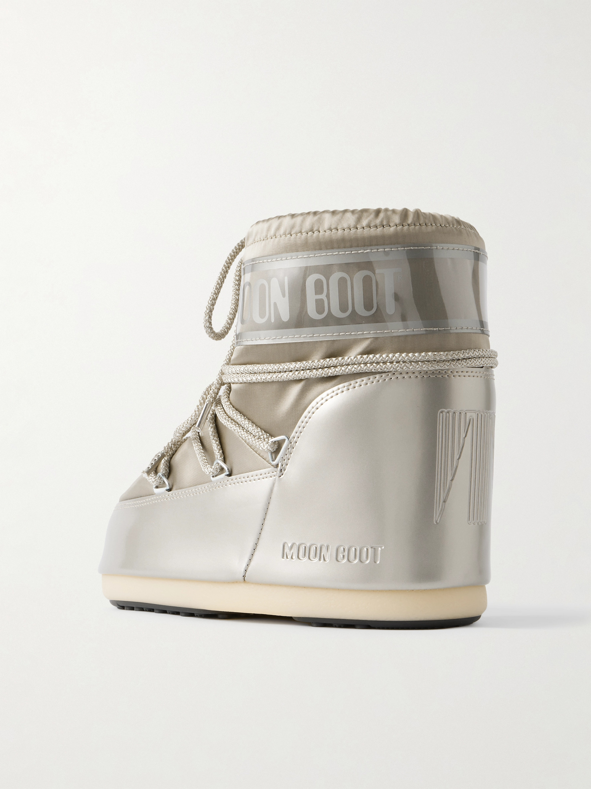 MOON BOOT Icon Glow Glance metallic satin and PVC snow boots thumbnail