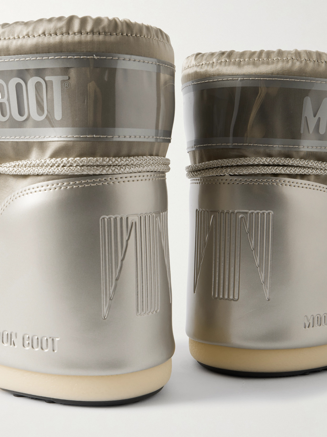 Icon Glow Glance Metallic Satin And Pvc Snow Boots
