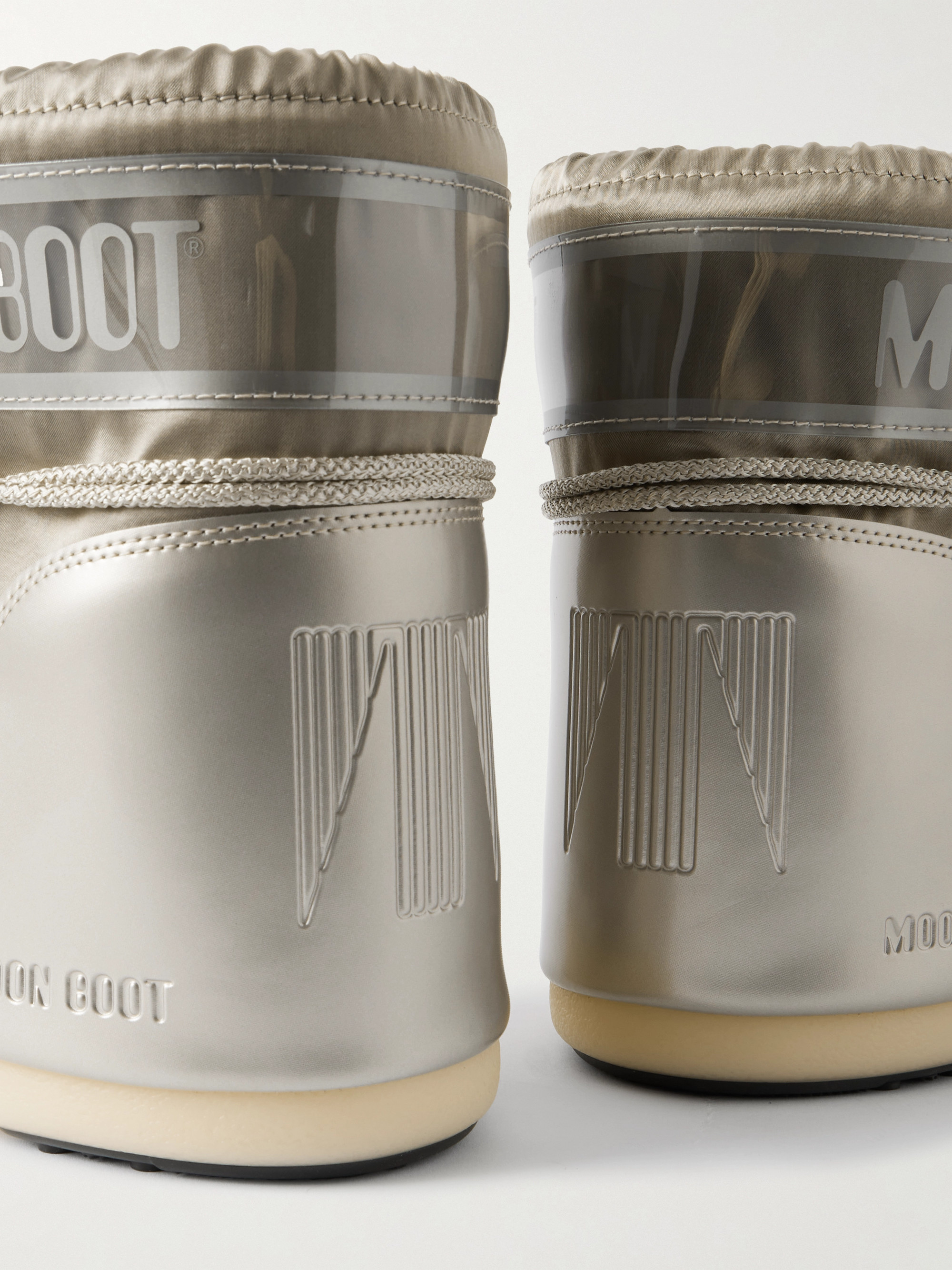 MOON BOOT Icon Glow Glance metallic satin and PVC snow boots thumbnail