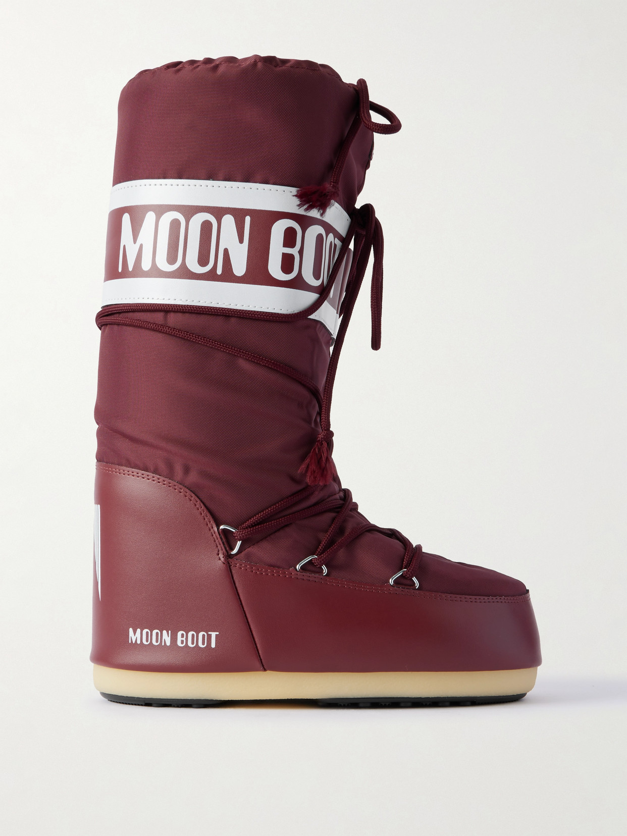 Moon Boot Icon Shell Snow Boots In Burgundy