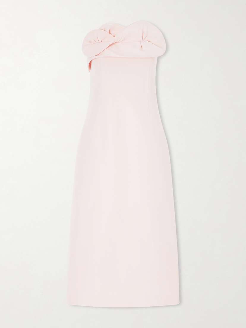 Magda Butrym Strapless Silk-crepe Midi Dress