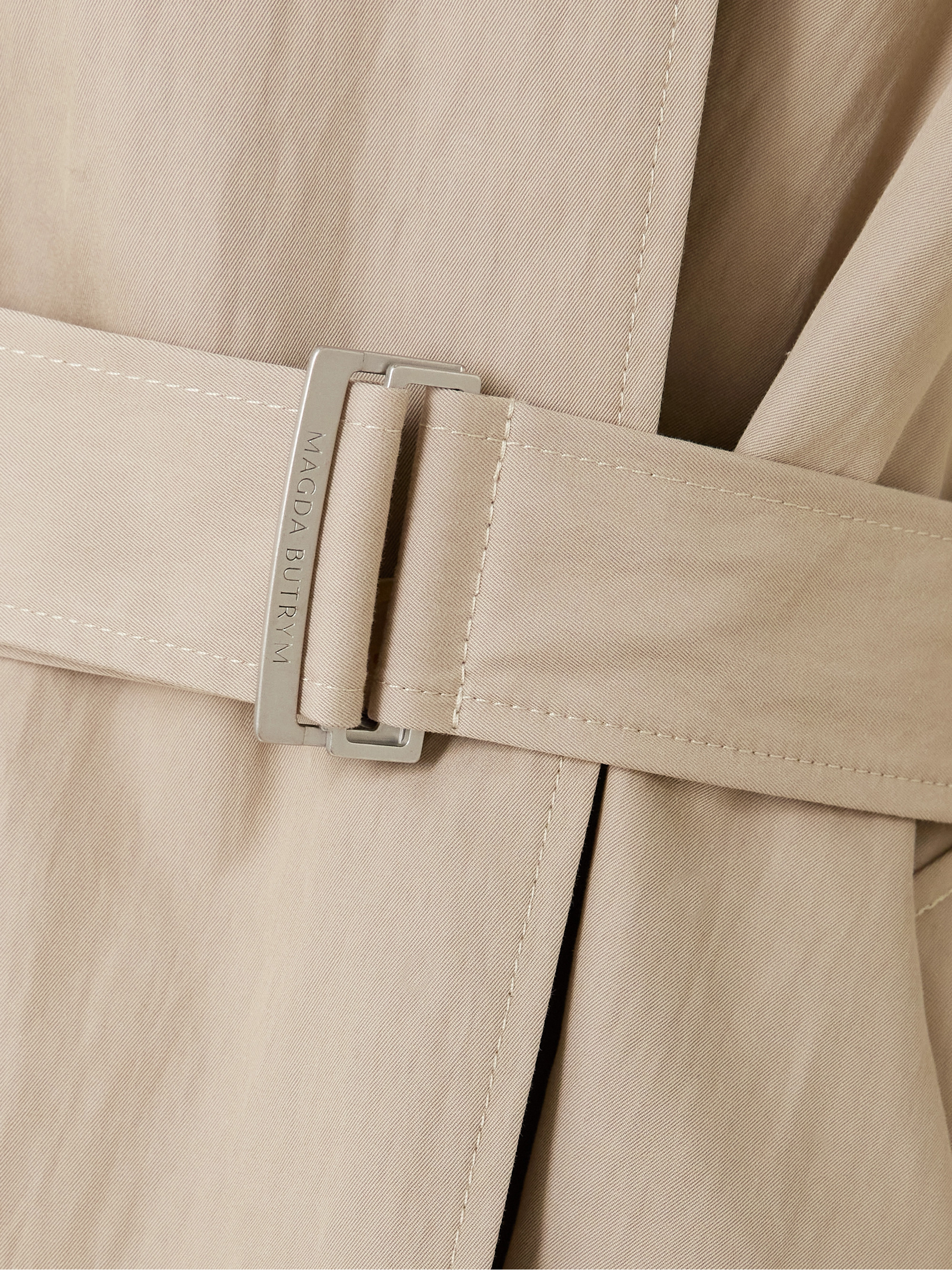 Hooded belted cotton-blend jacket — Image 4
