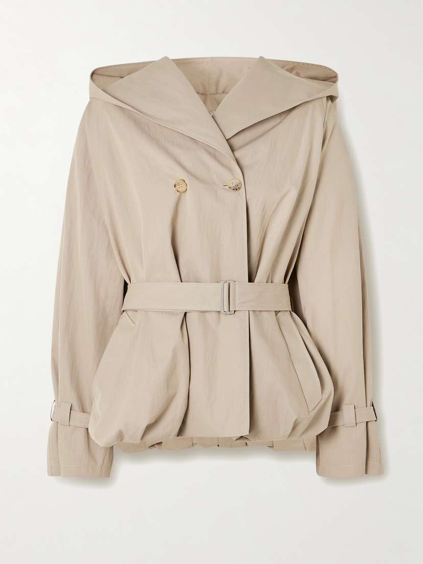 Magda Butrym Hooded Belted Cotton-blend Jacket