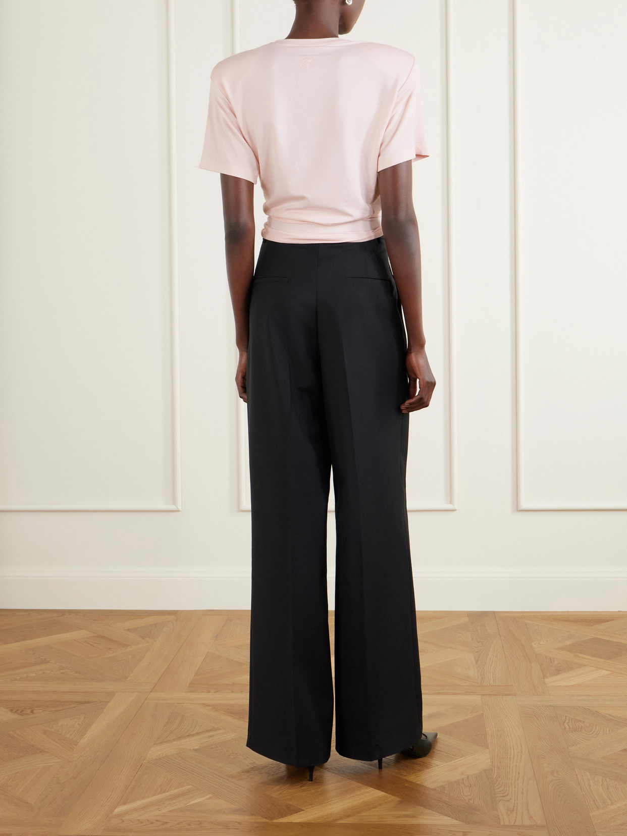 Magda Butrym Re 26 Knot Detail T-shirt In Pink