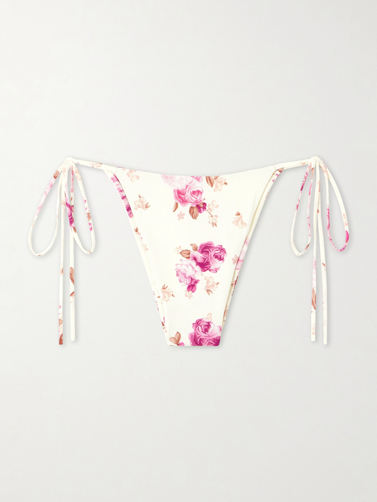 Magda Butrym Floral-print Bikini Briefs In Neutral