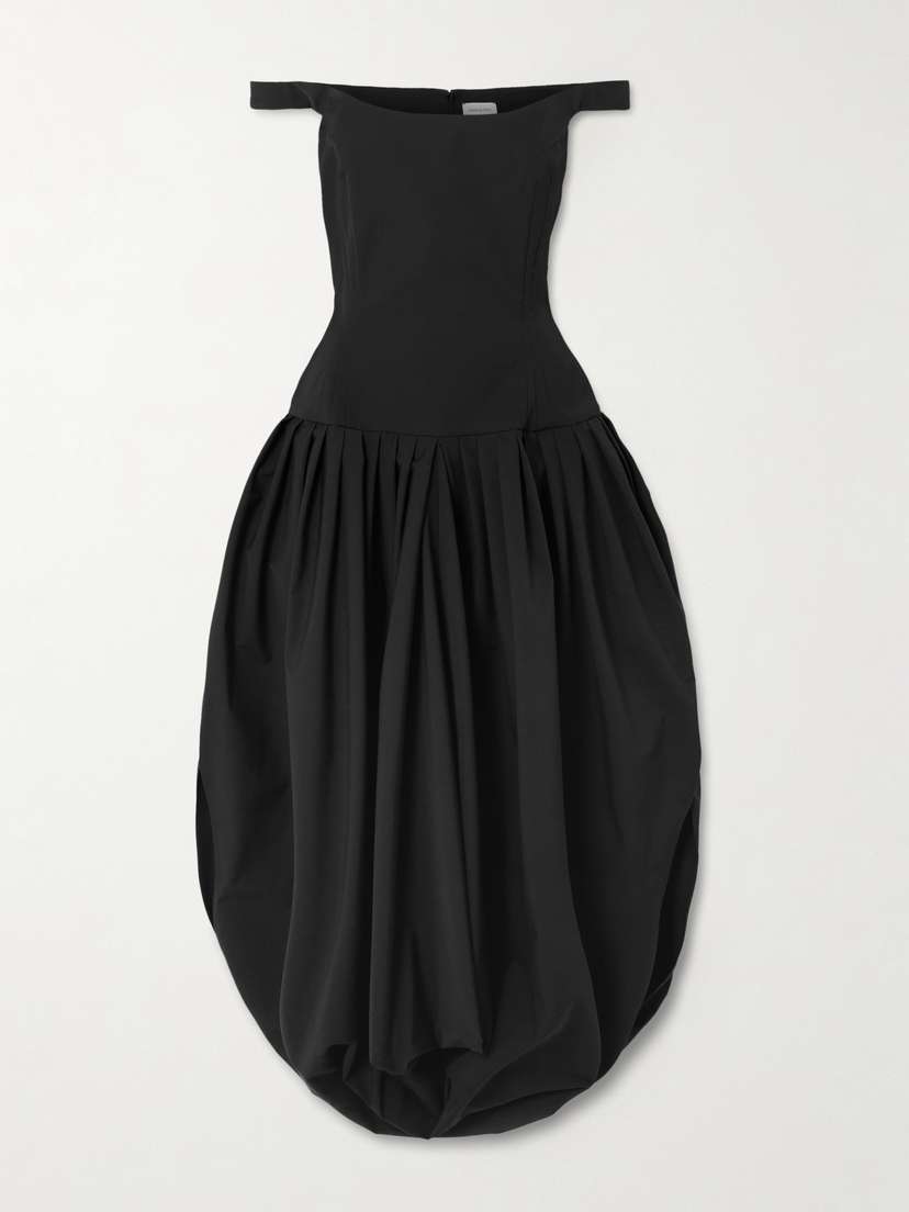Magda Butrym Off-the-shoulder Silk-poplin Midi Dress