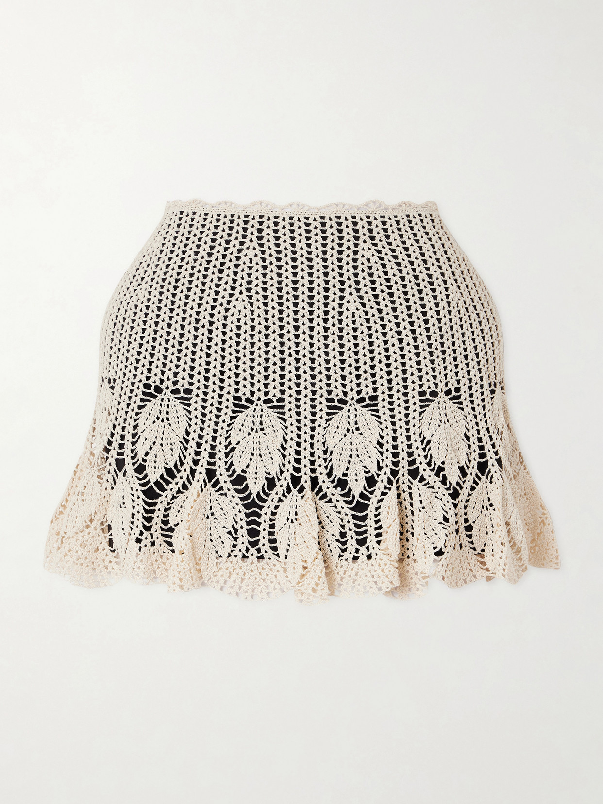 Magda Butrym Crocheted Cotton Mini Skirt In White