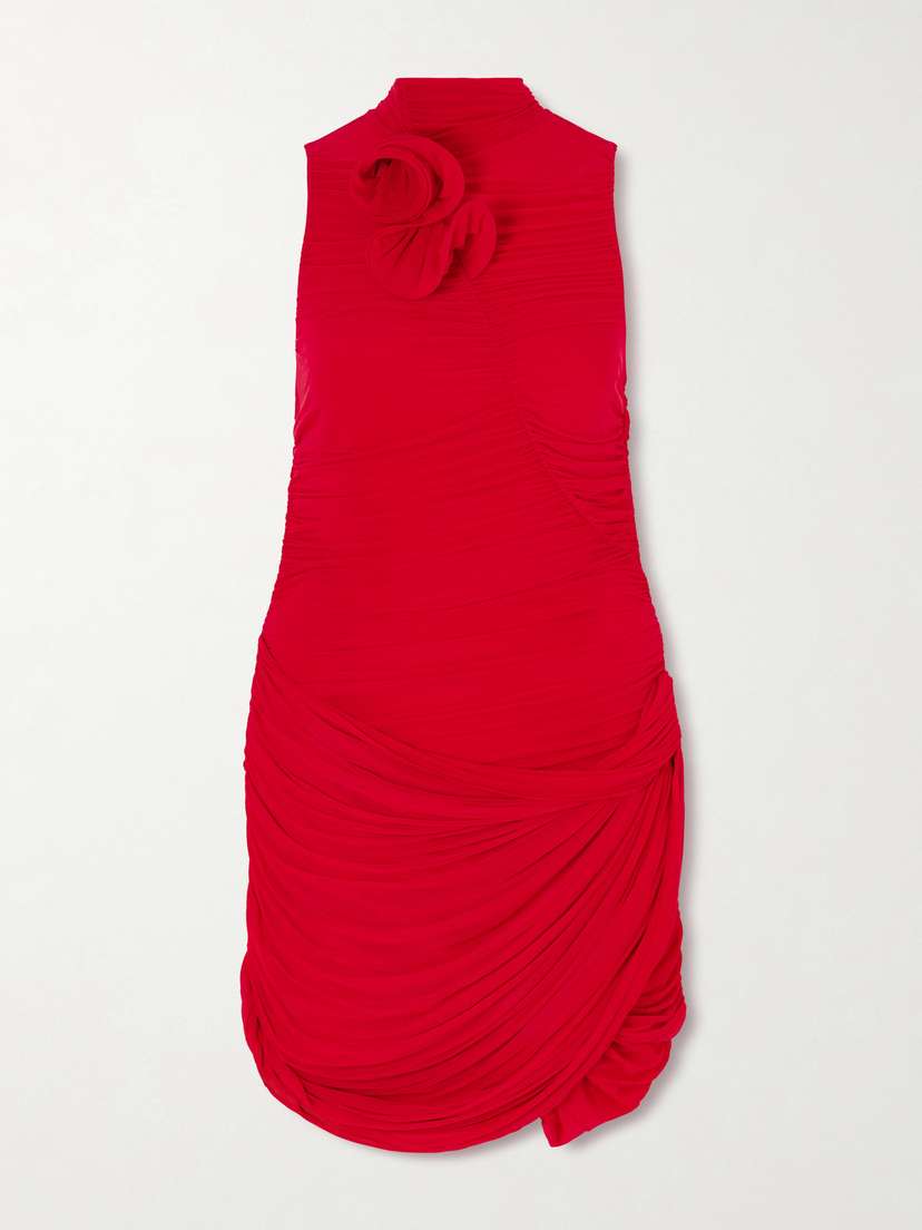 Magda Butrym Ruched Jersey Mini Dress