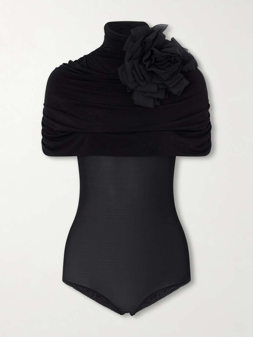 Magda Butrym Stretch-chiffon Bodysuit