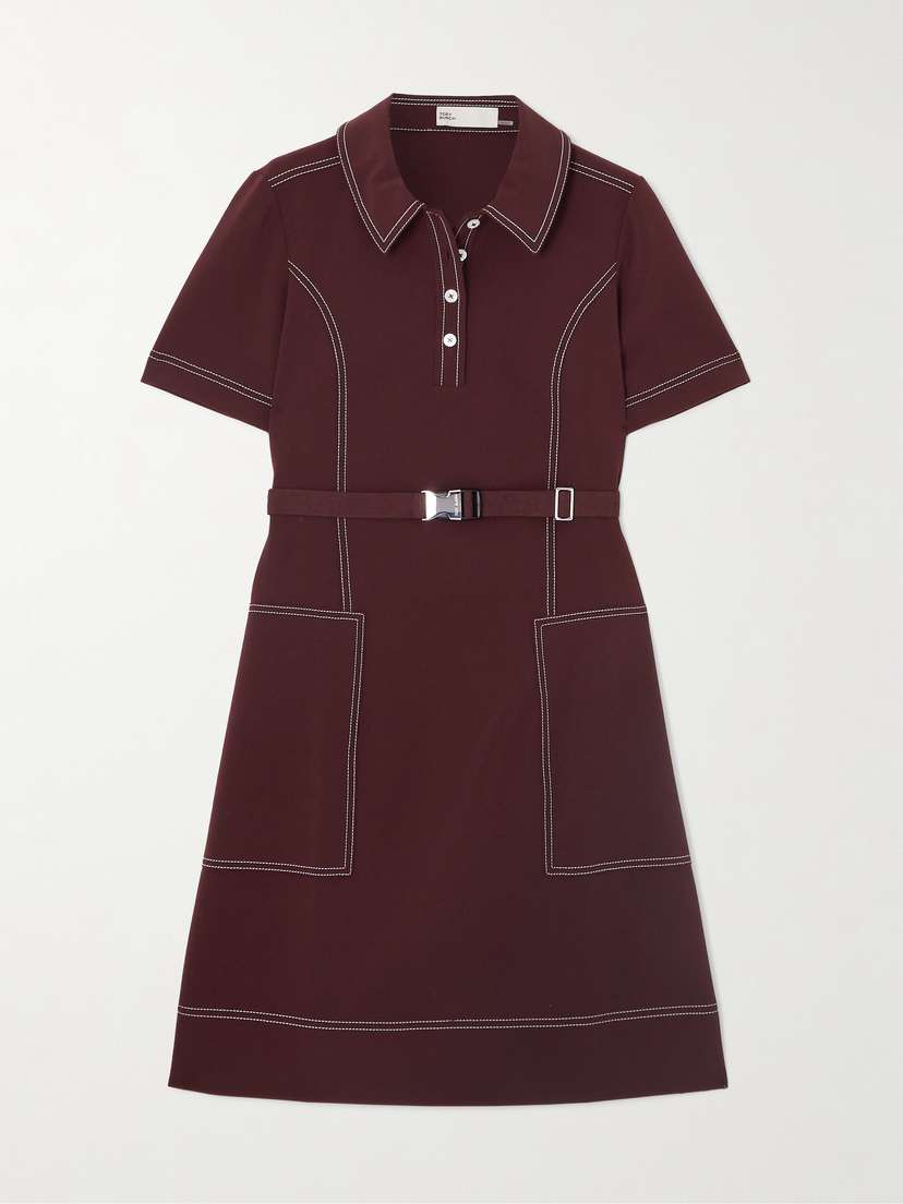 Tory Sport Belted Jersey Mini Dress