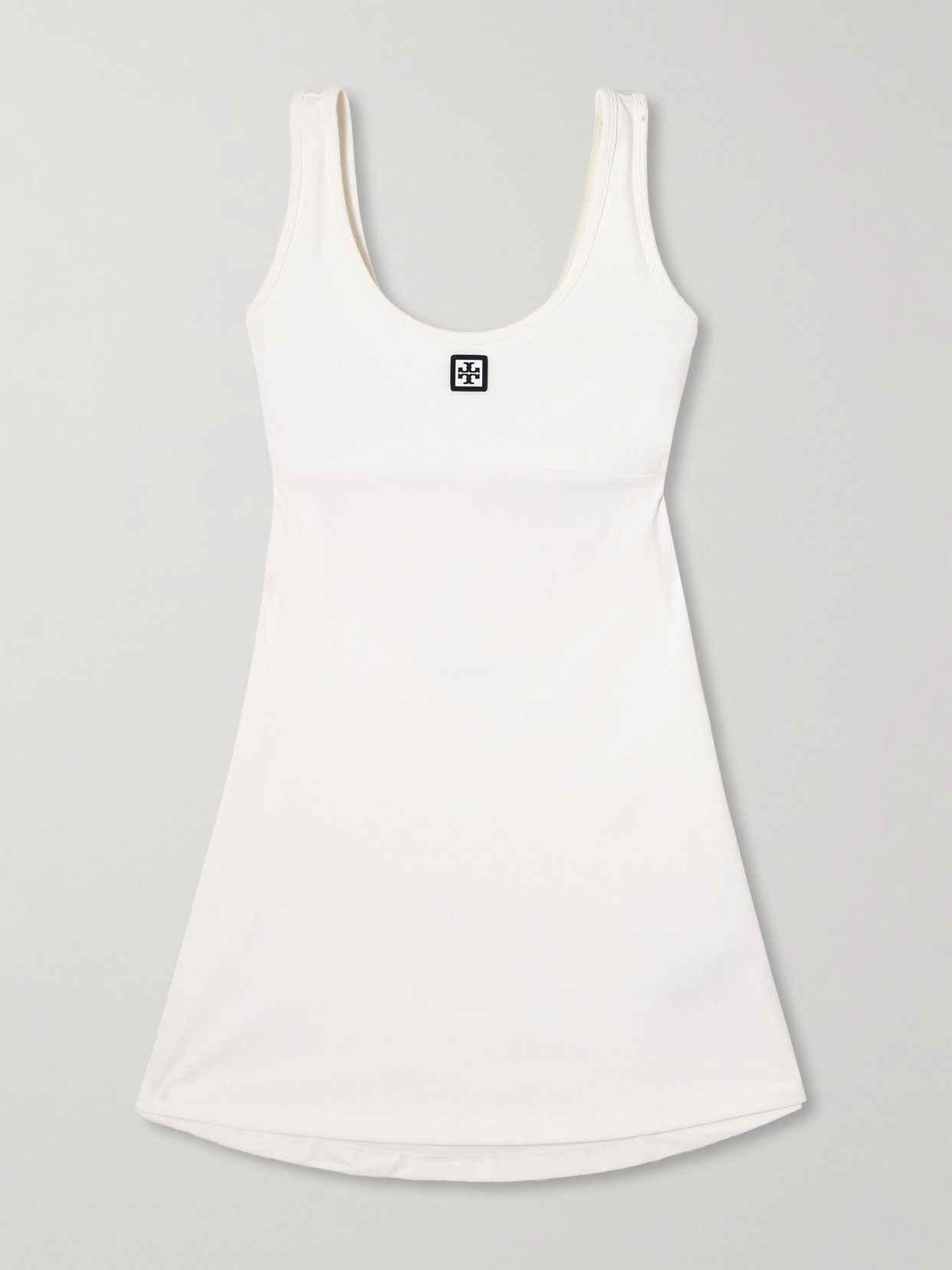 Tory Sport Stretch-jersey Mini Dress In White