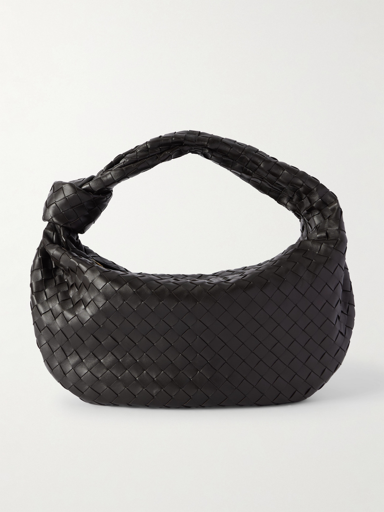Bottega Veneta Jodie Small Knotted Intrecciato Leather Tote In Gold