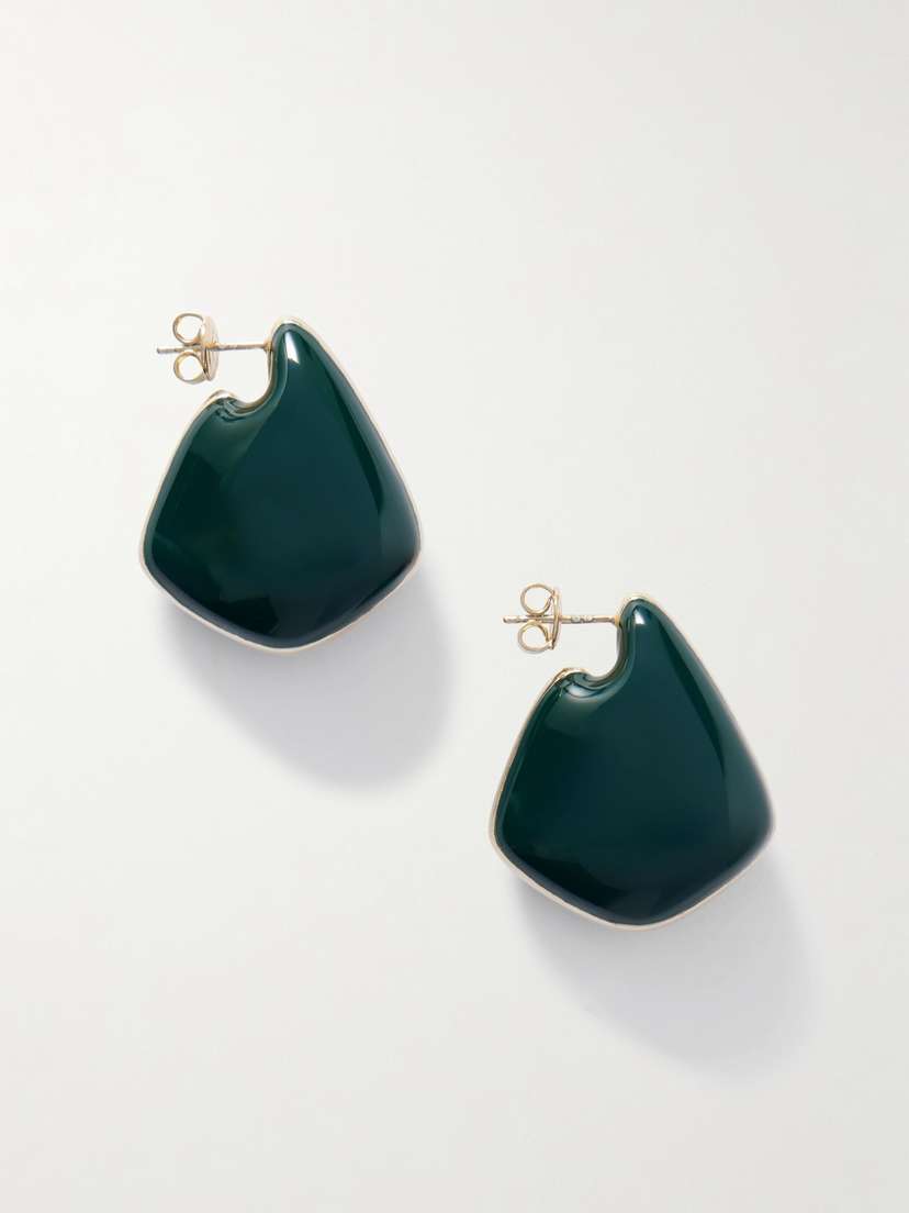 Bottega Veneta Gold-plated And Enamel Earrings