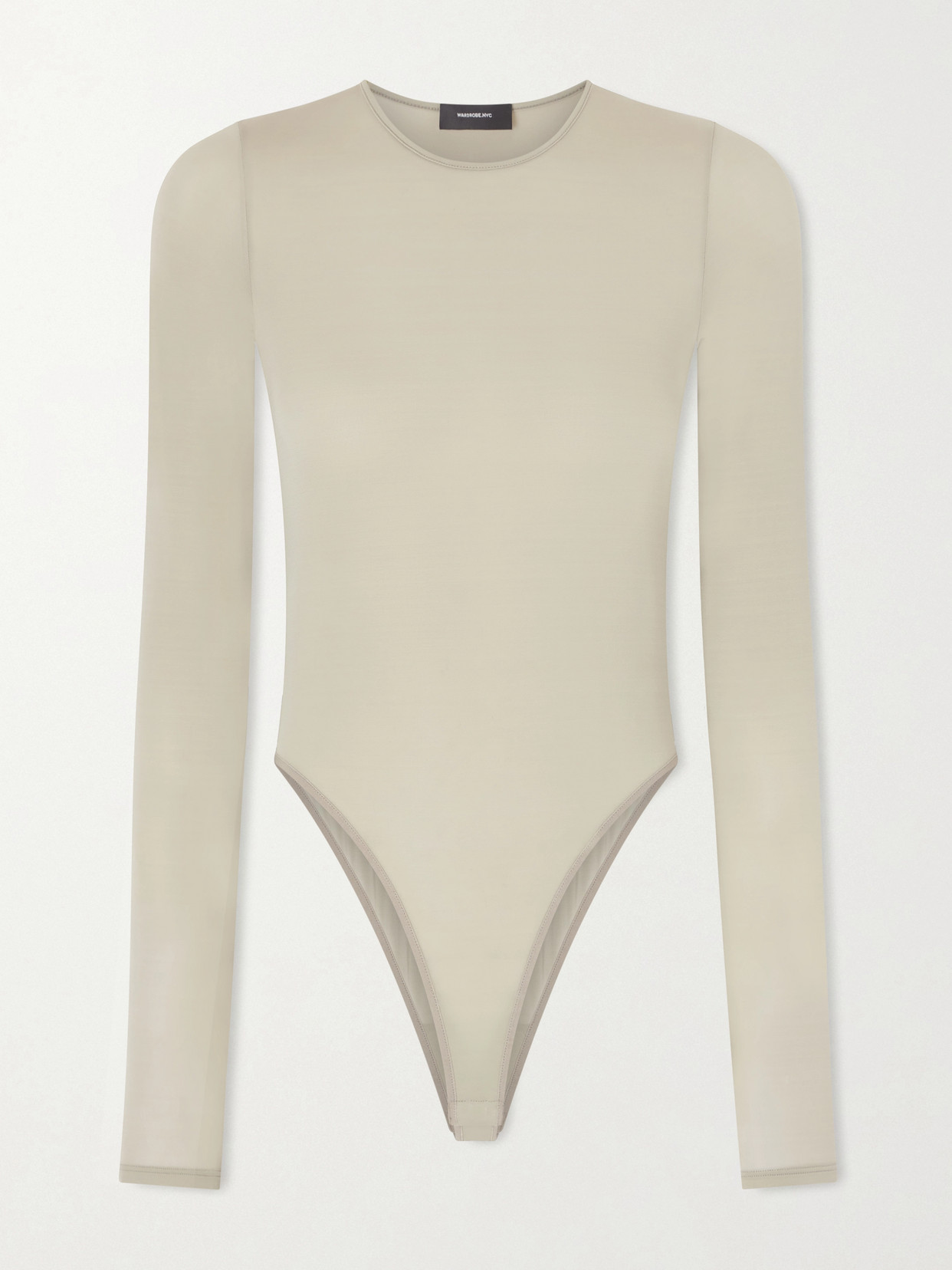 Wardrobe.nyc Stretch-jersey Bodysuit In Neutral