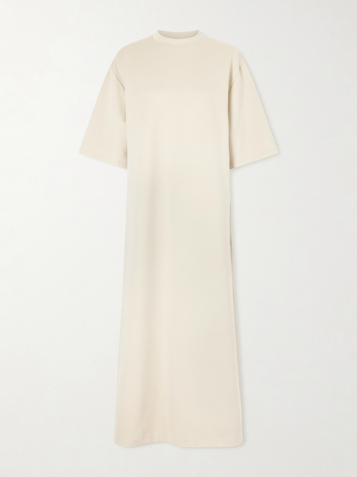Wardrobe.nyc Stretch-cotton Jersey Midi Dress In Neutral