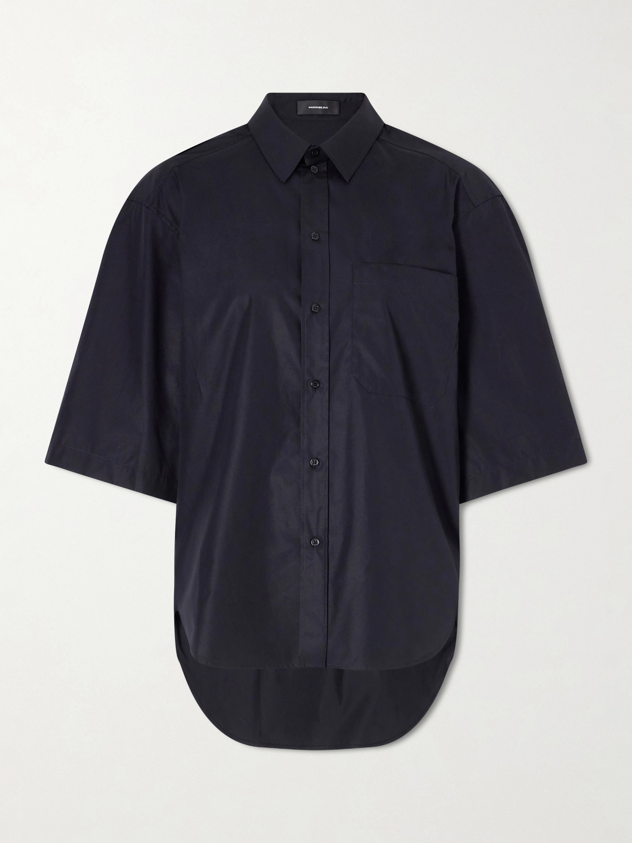 Wardrobe.nyc Oversized Cotton-poplin Shirt In Black