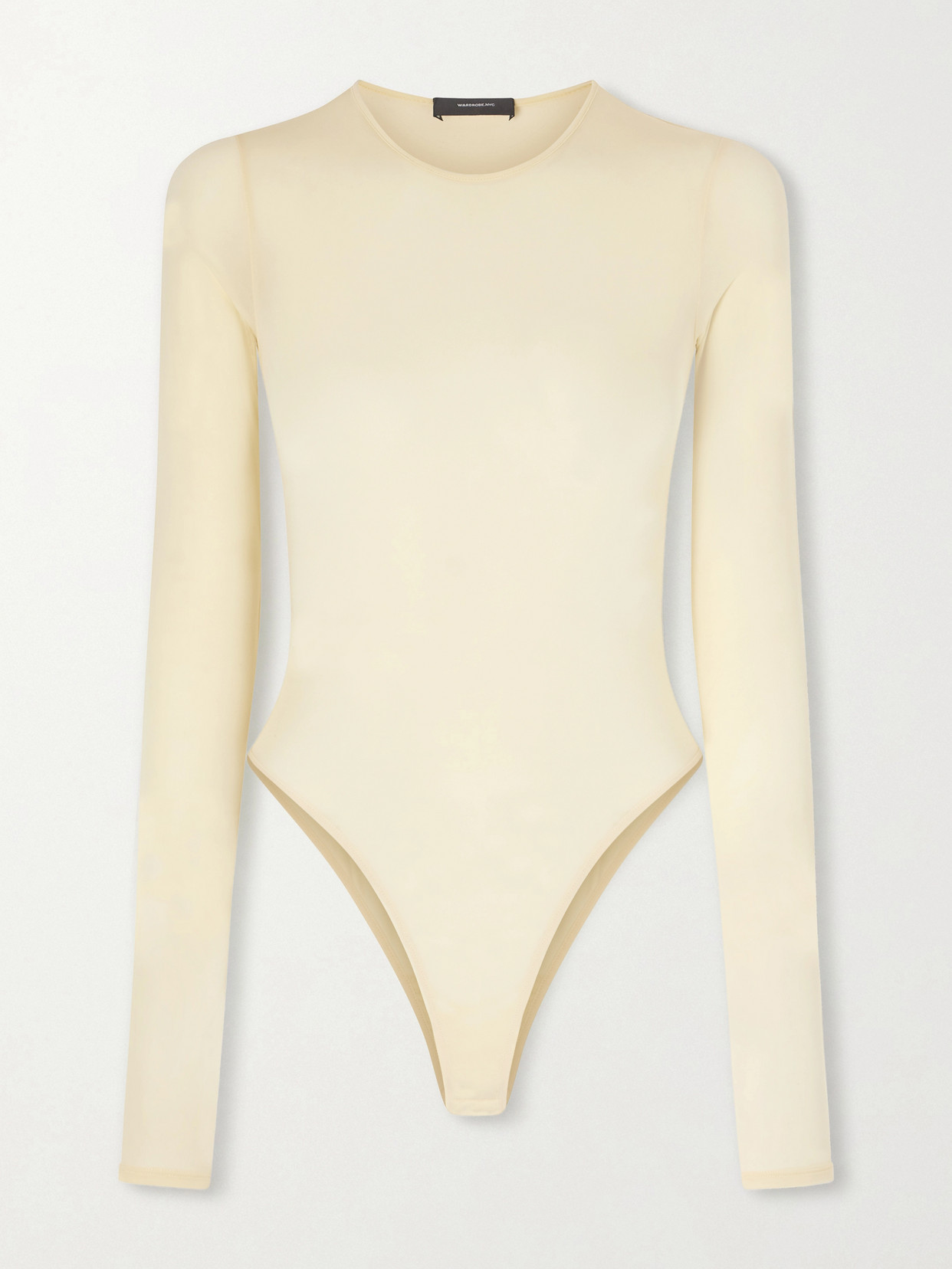 Wardrobe.nyc Stretch-jersey Bodysuit In Neutral