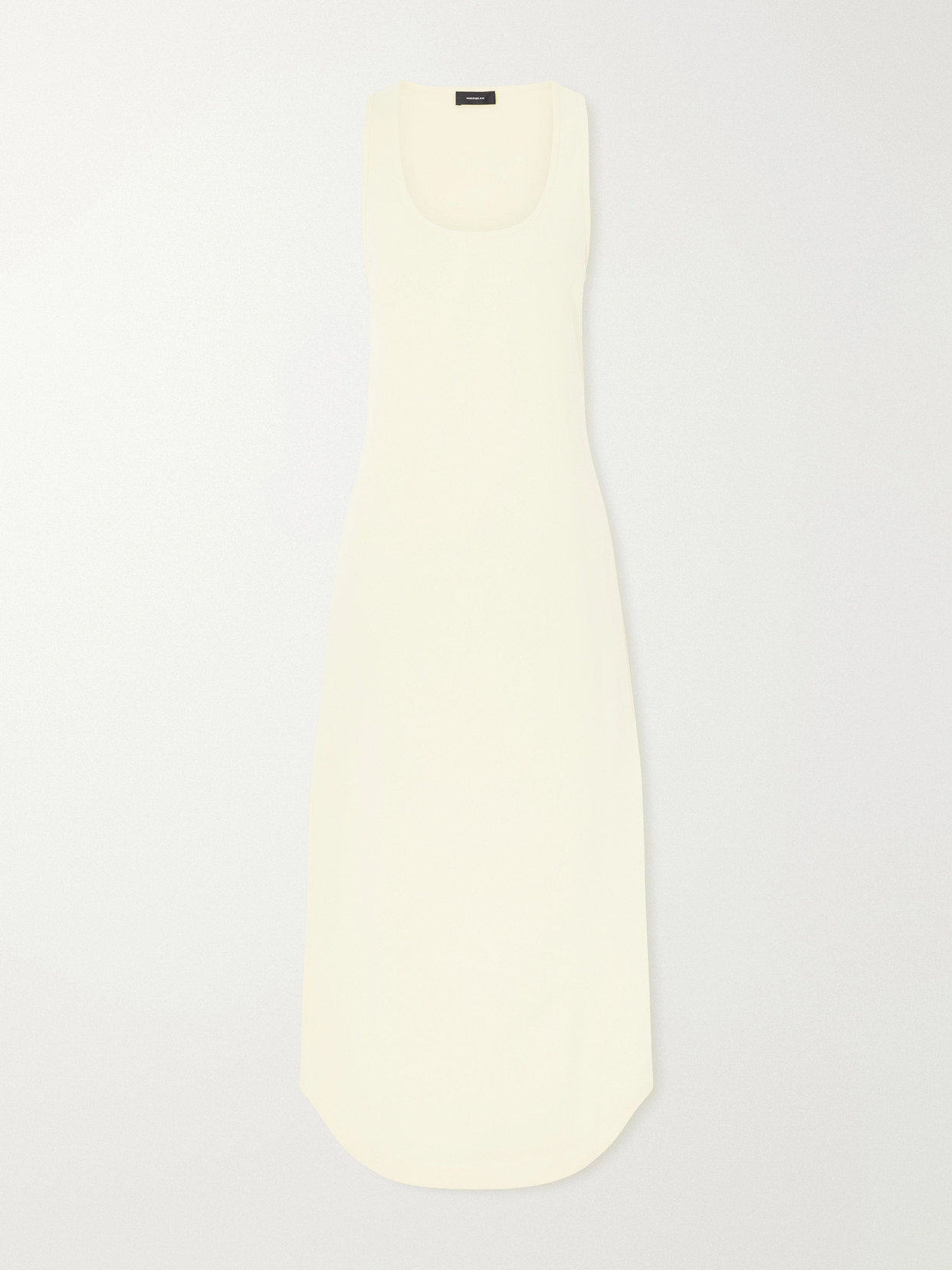 Wardrobe.nyc Matte Knitted Maxi Dress In Yellow