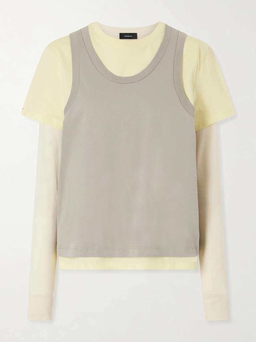 Wardrobe.NYC Layered Cotton-jersey T-shirt