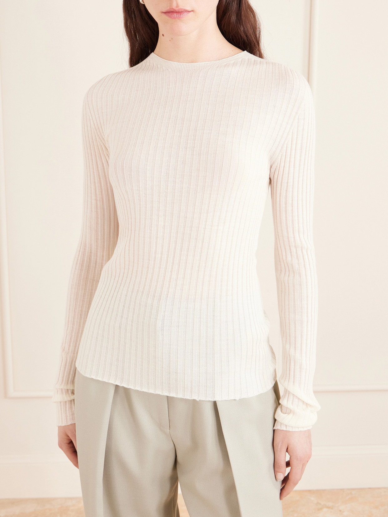 Fabi Ribbed Merino Top