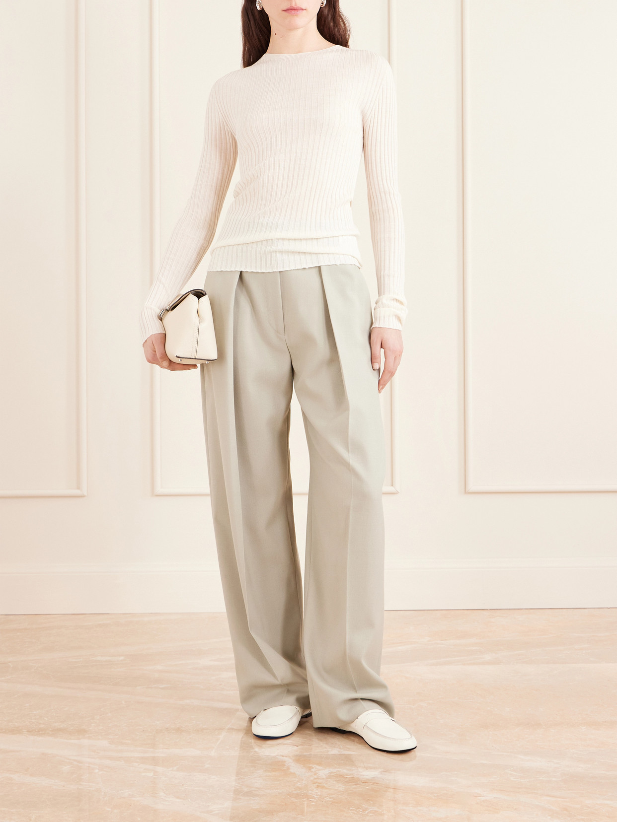 Fabi Ribbed Merino Top
